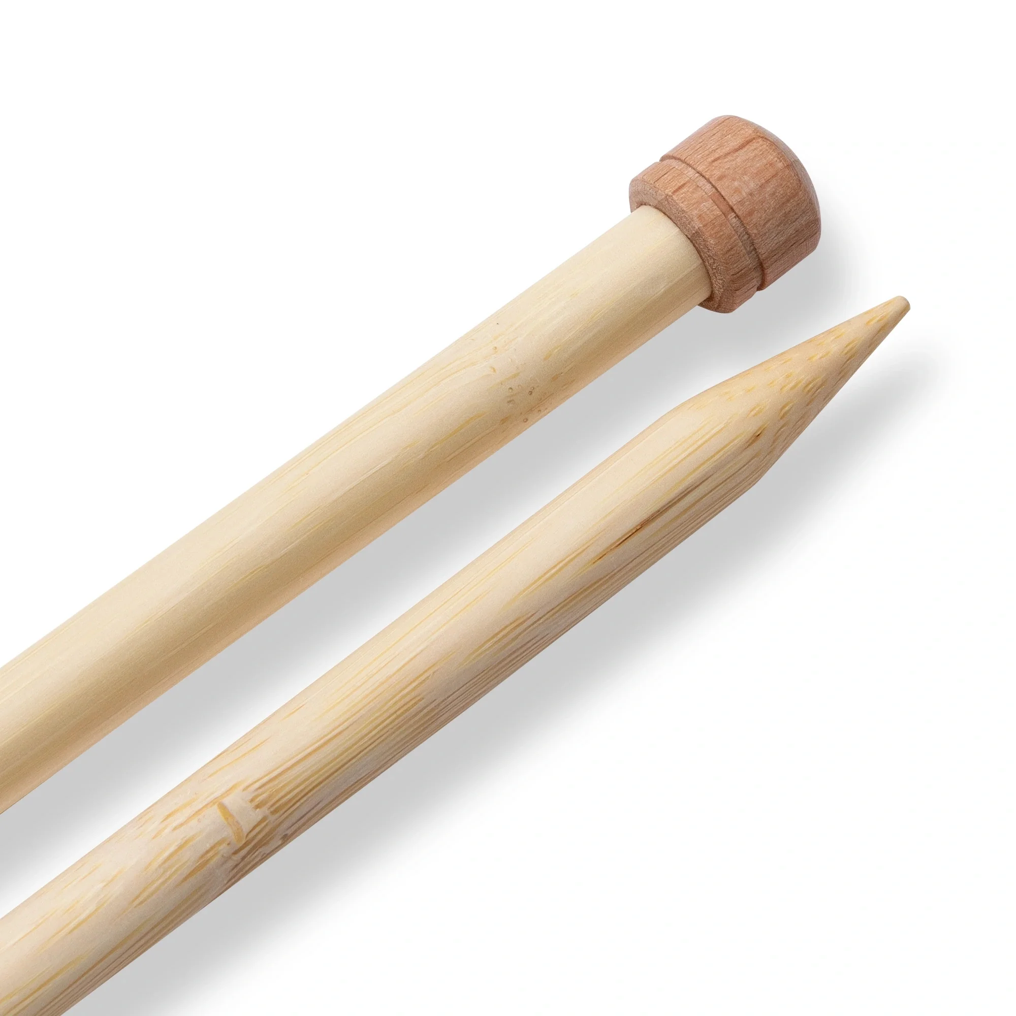 13" Single Point Knitting Needles, Bamboo, US 15 (10mm) - Image 3