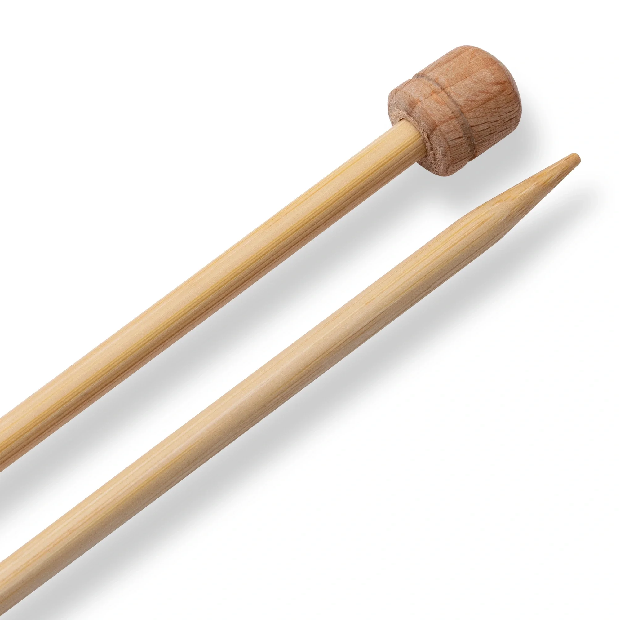 13" Single Point Knitting Needles, Bamboo, US 8 (5mm) - Image 3