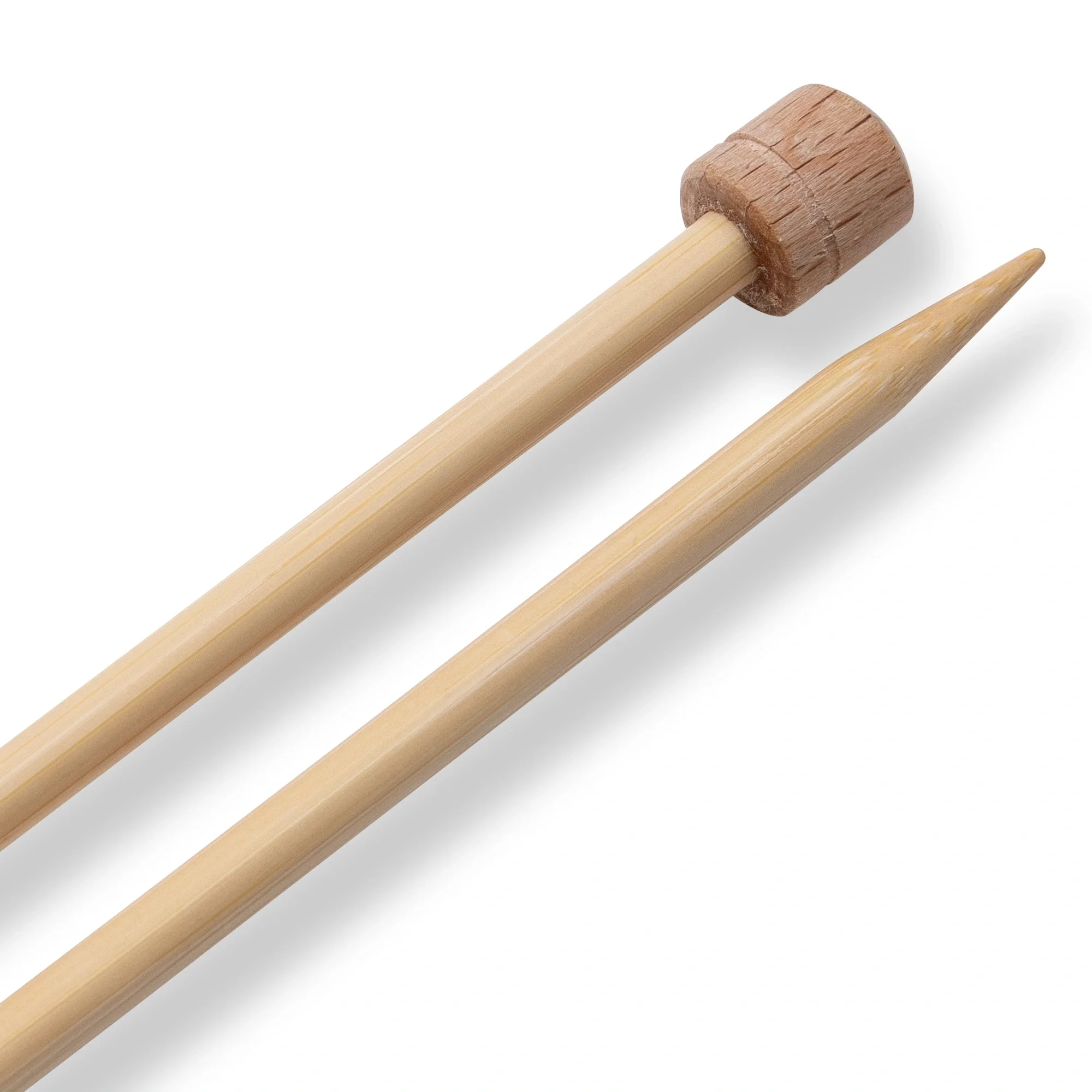 13" Single Point Knitting Needles, Bamboo, US 9 (5.5mm) - Image 3