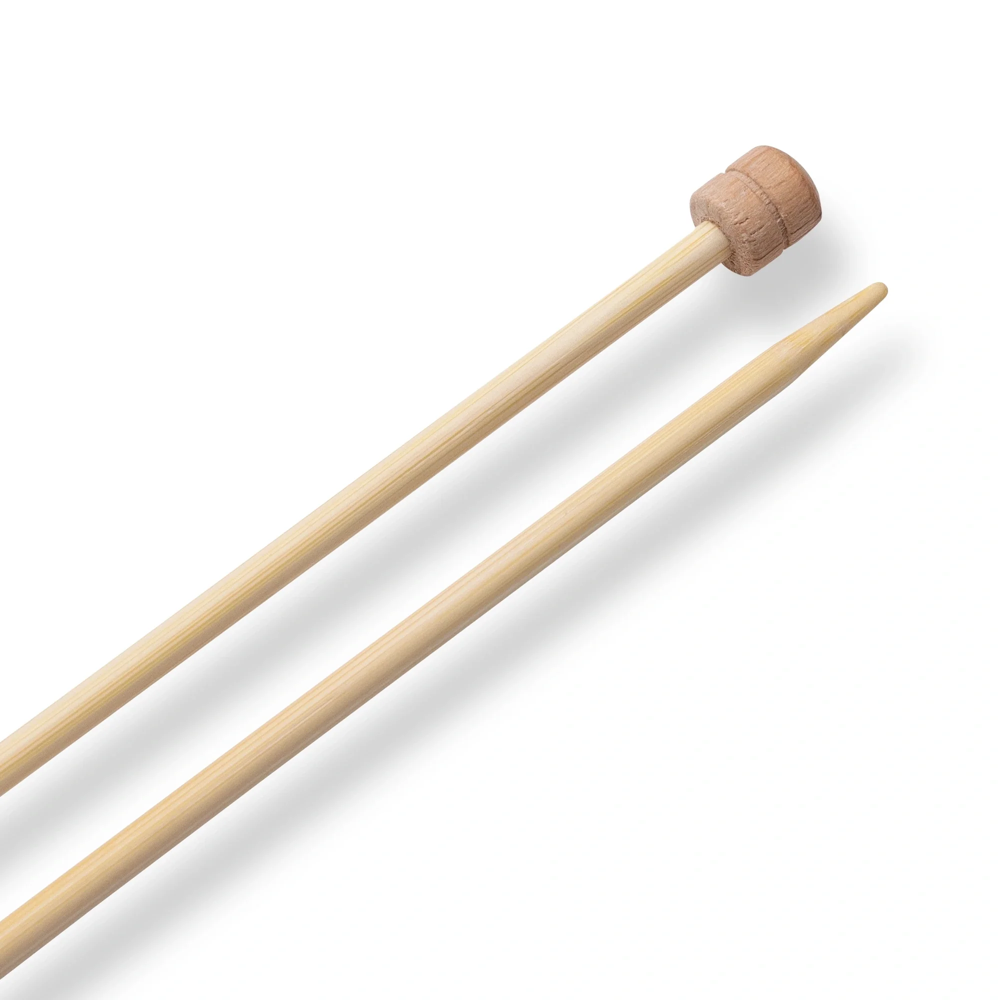 13" Single Point Knitting Needles, Bamboo, US 3 (3.25mm) - Image 3