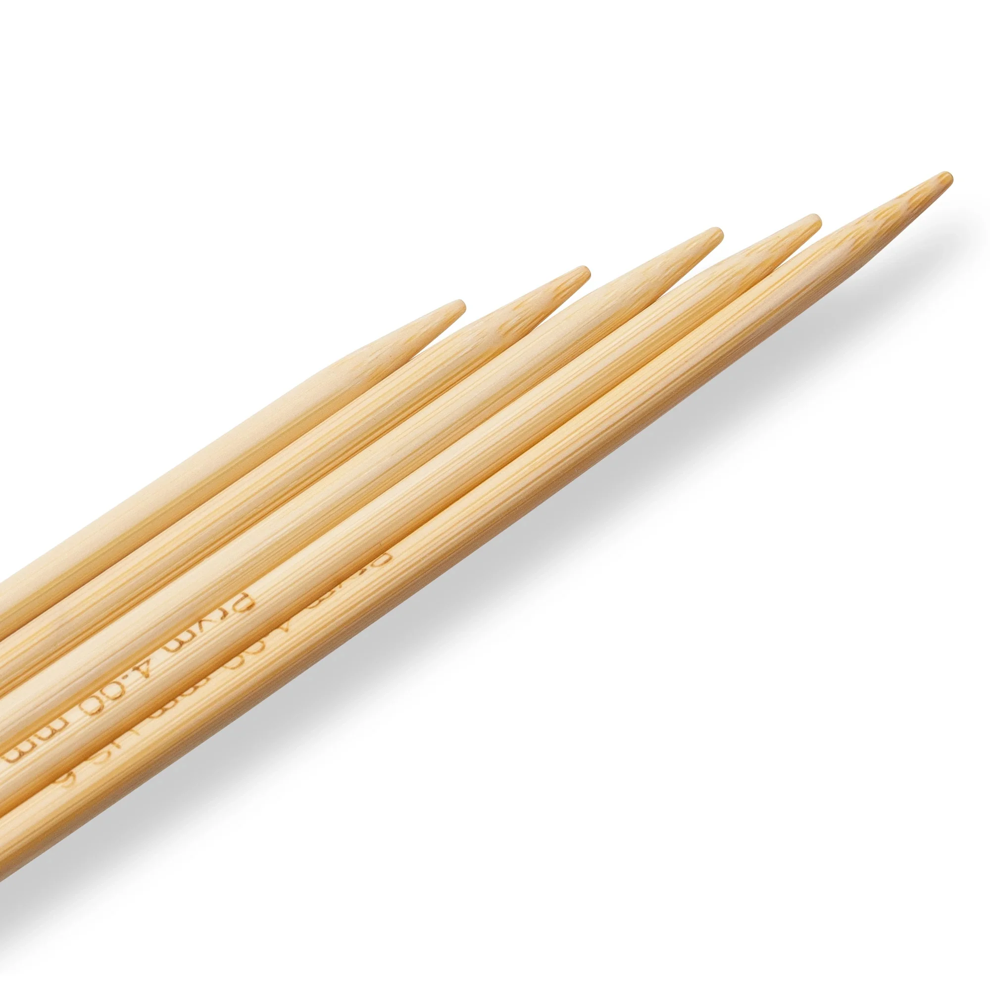 6" Double Point Knitting Needles, Bamboo, US 6 (4mm) - Image 3