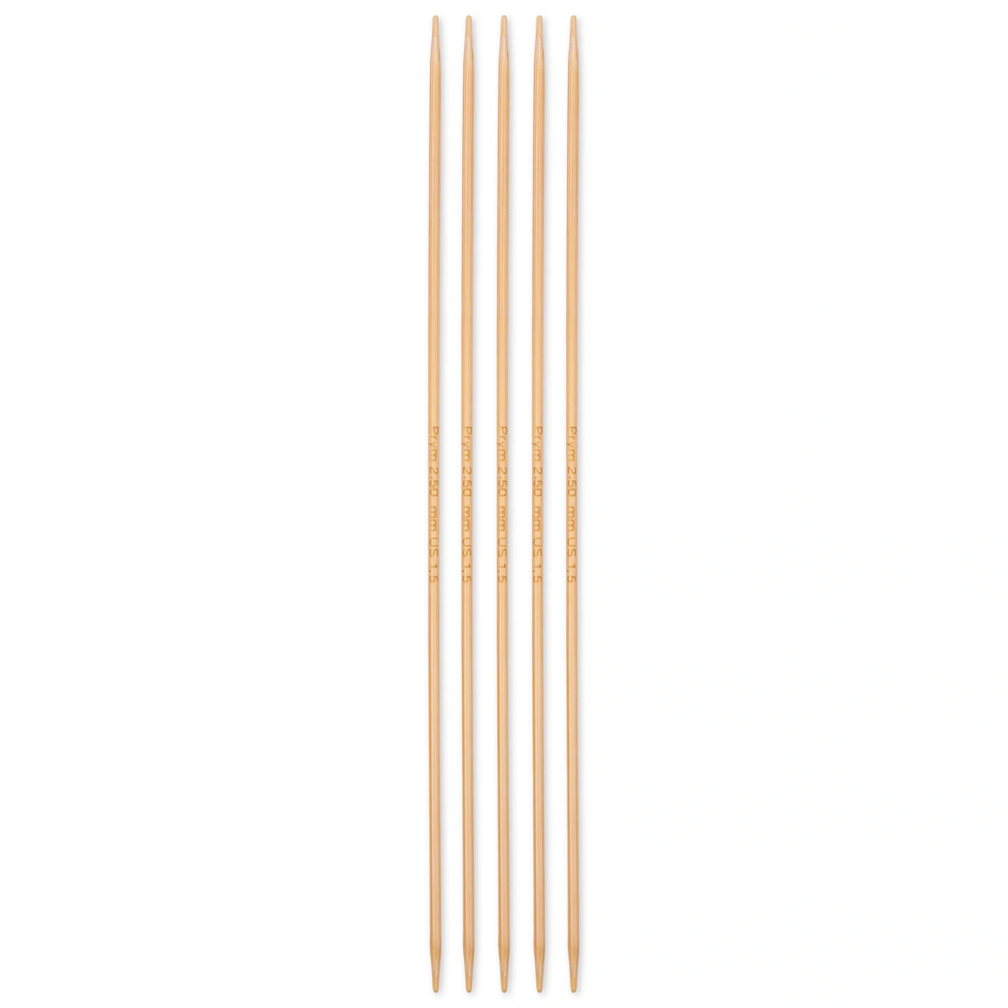 8" Double Point Knitting Needles, Bamboo, US 1.5 (2.5mm) - Image 2
