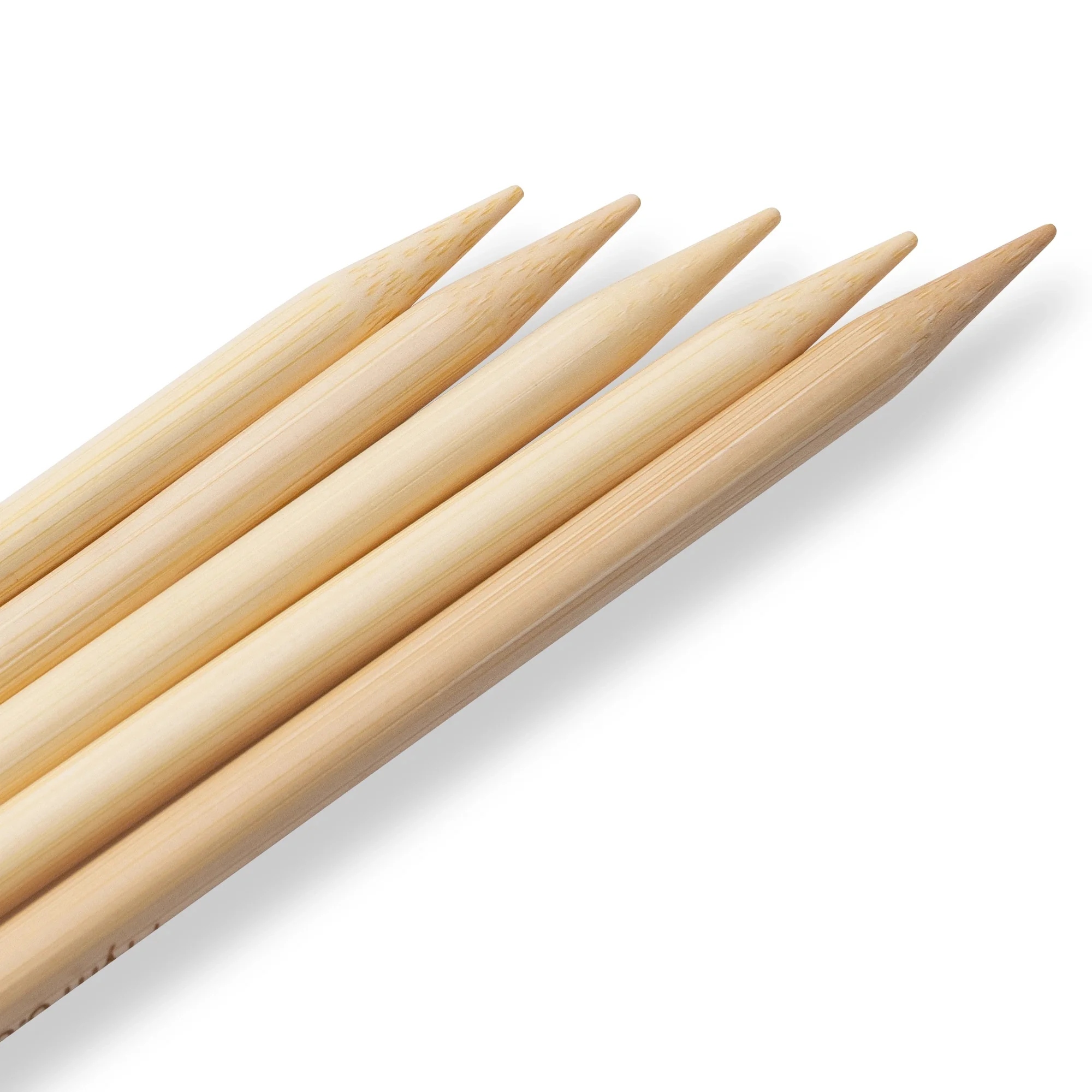 8" Double Point Knitting Needles, Bamboo, US 9 (6mm) - Image 3