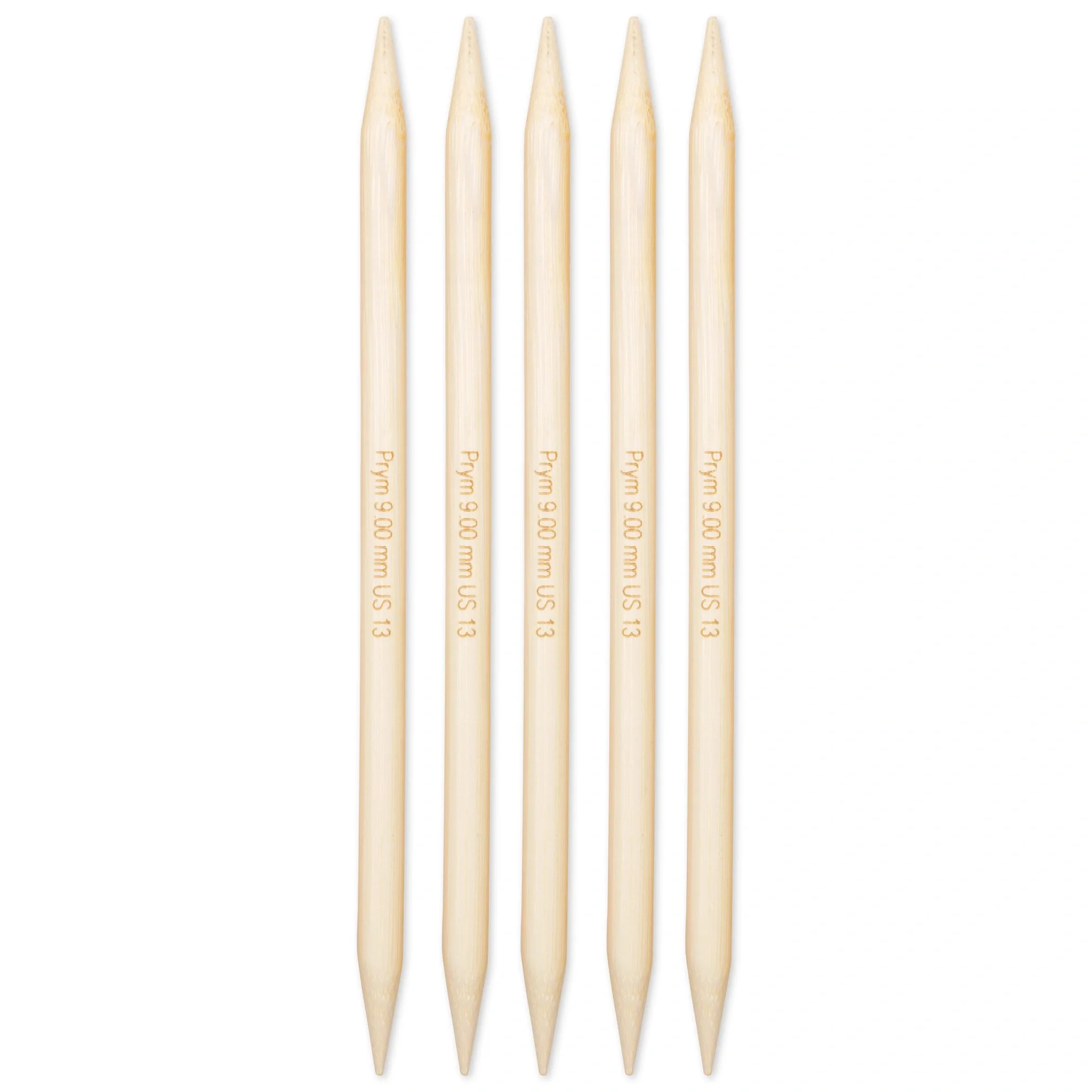 8" Double Point Knitting Needles, Bamboo, US 13 (9mm) - Image 2