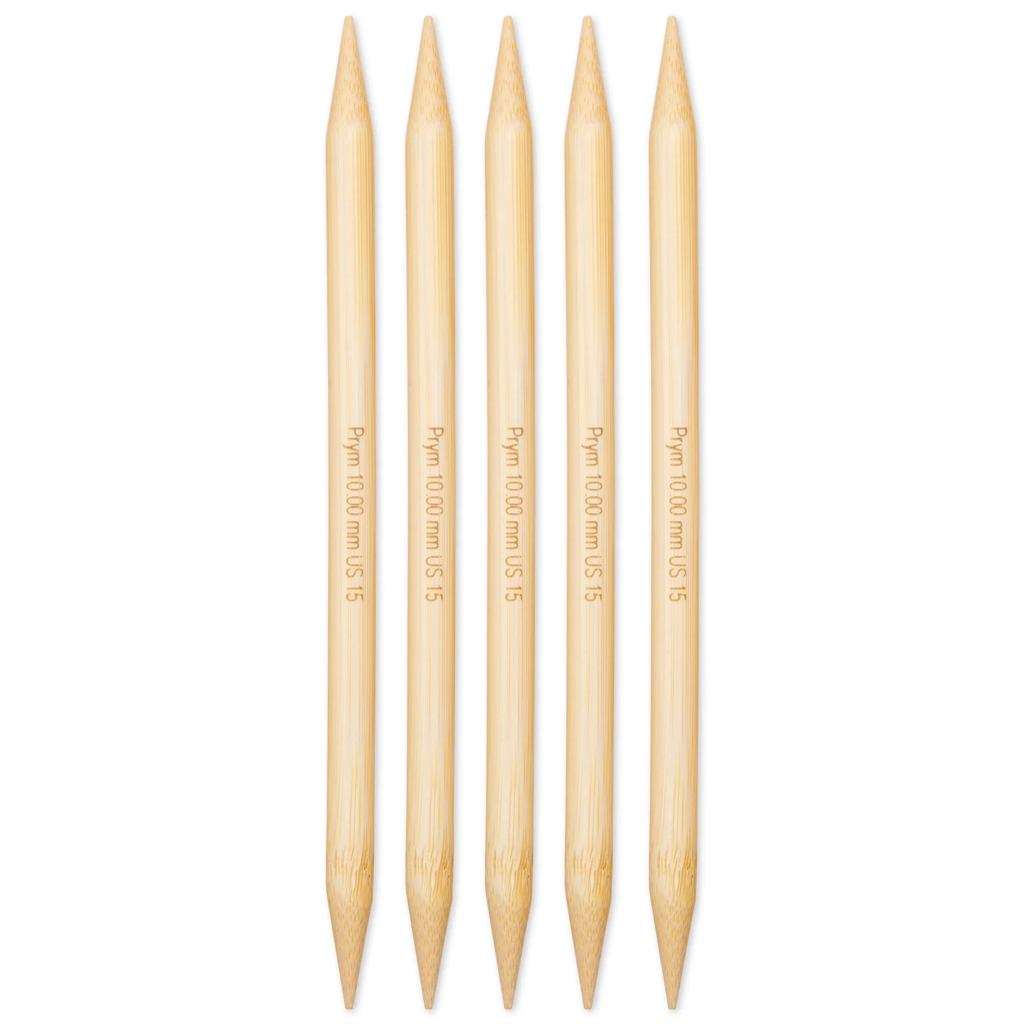 8" Double Point Knitting Needles, Bamboo, US 15 (10mm) - Image 2