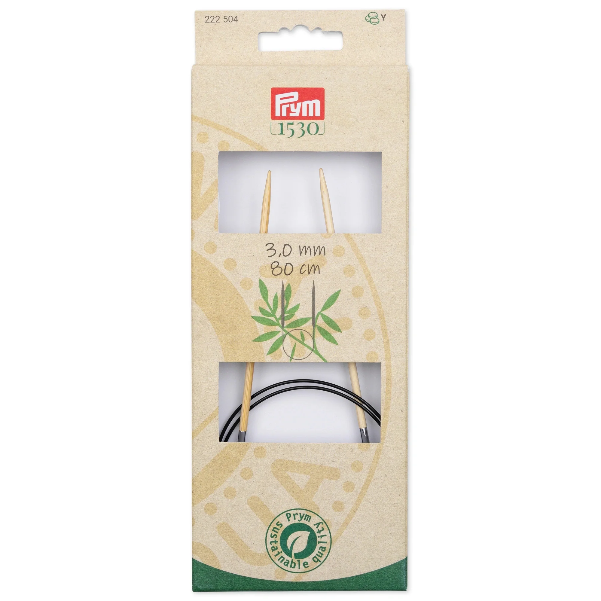 32" Circular Knitting Needles, Bamboo, US 2.5 (3mm)