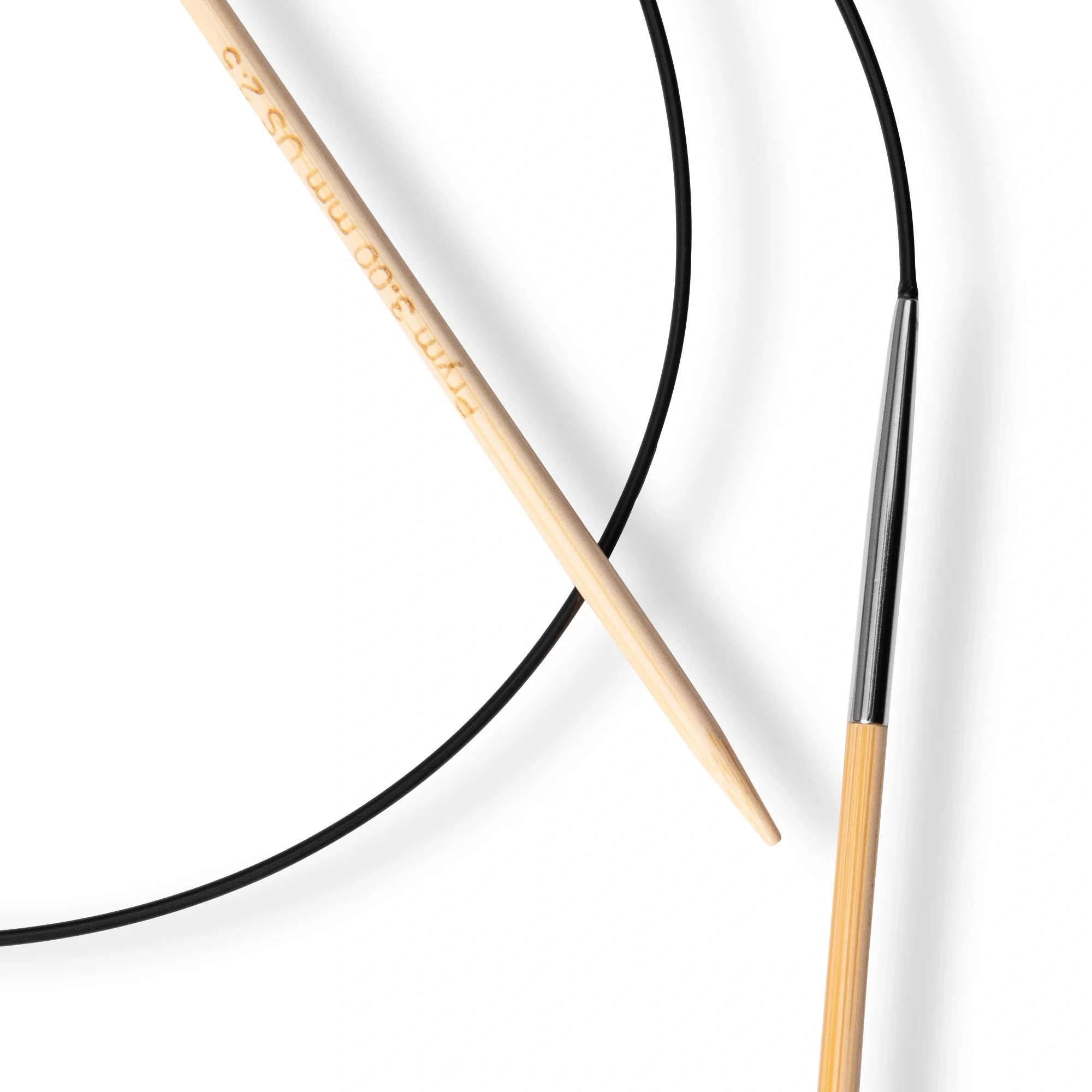 32" Circular Knitting Needles, Bamboo, US 2.5 (3mm) - Image 3