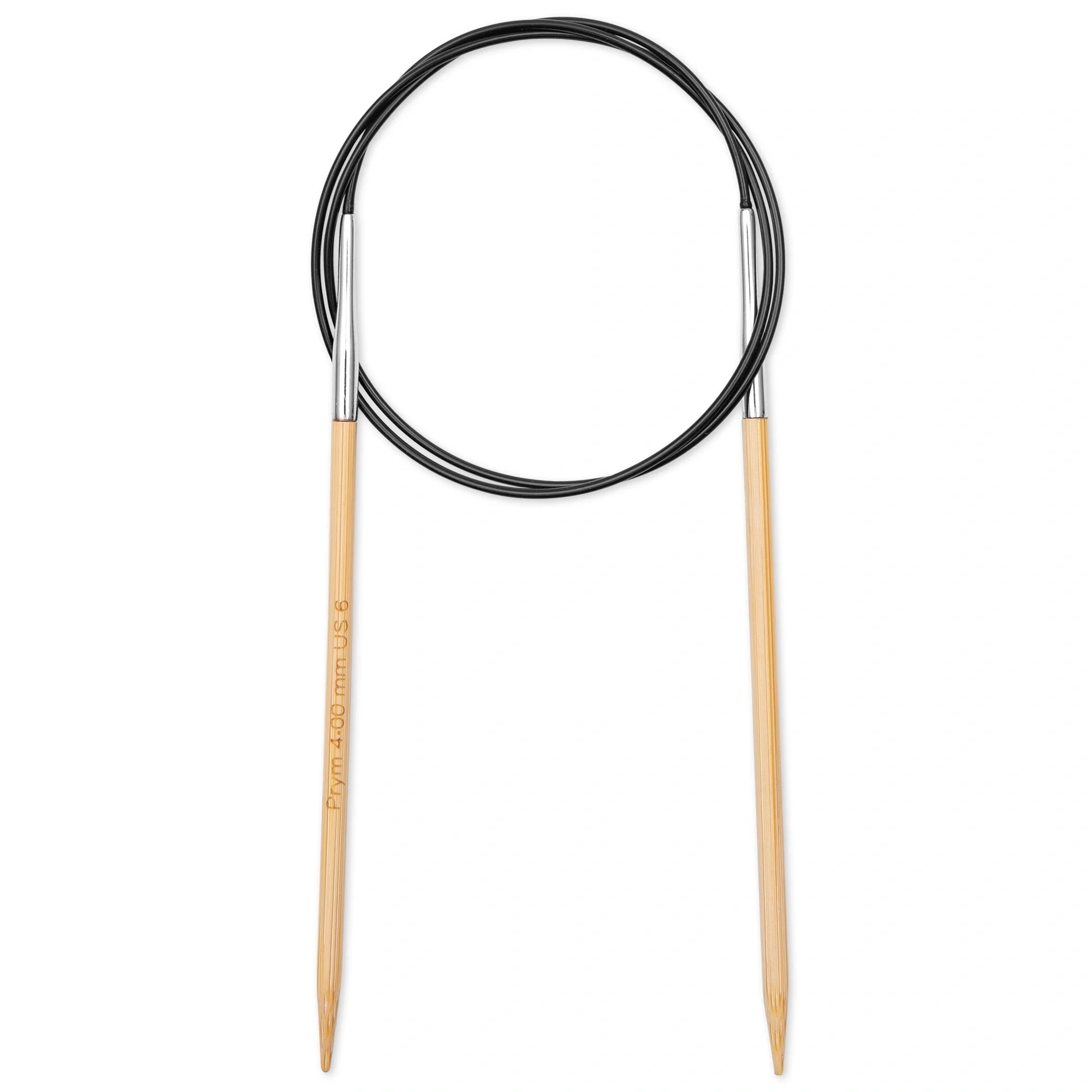 32" Circular Knitting Needles, Bamboo, US 6 (4mm) - Image 2