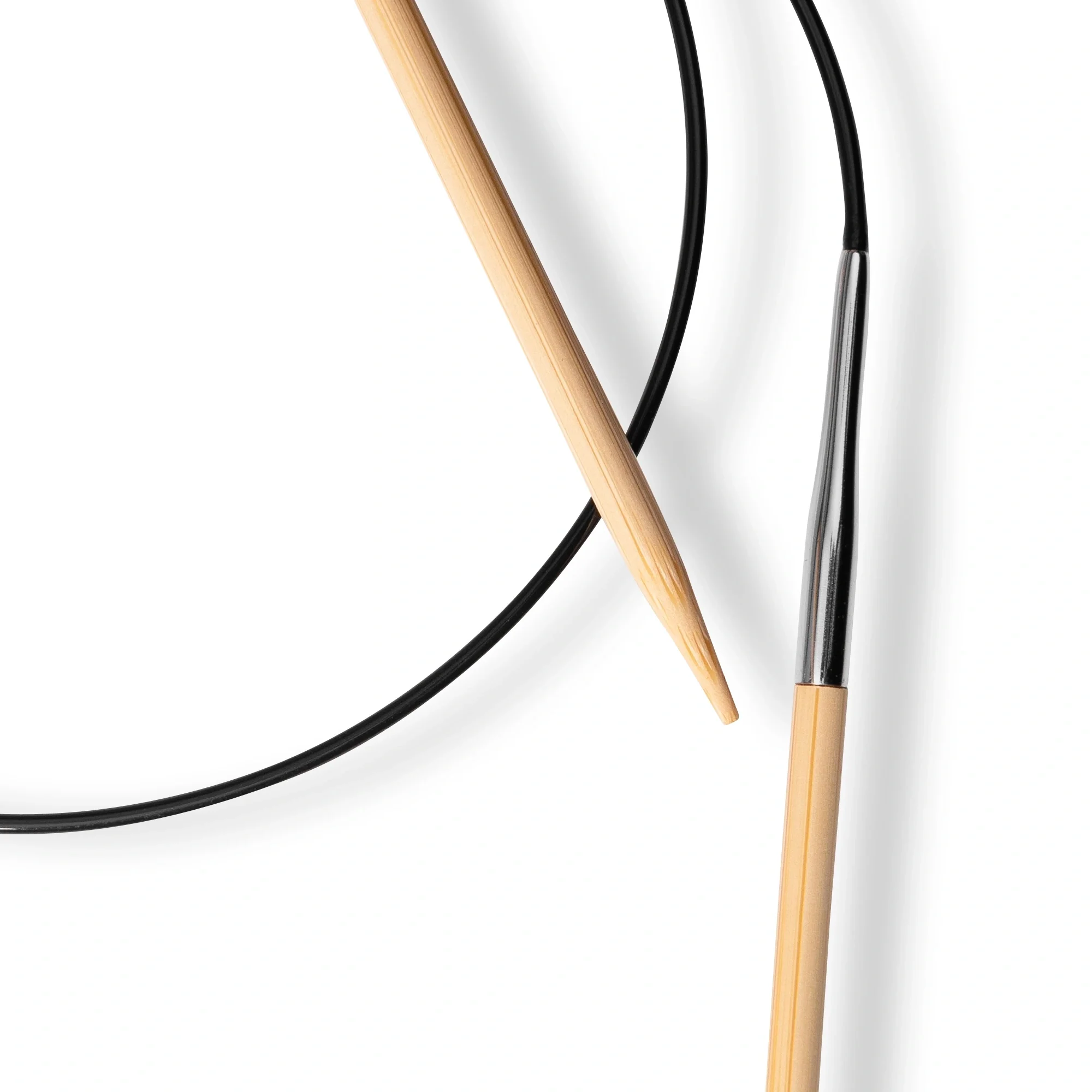 32" Circular Knitting Needles, Bamboo, US 6 (4mm) - Image 3