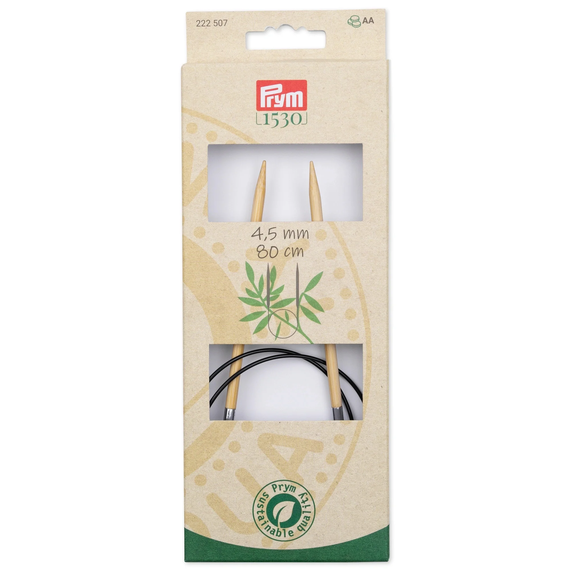 32" Circular Knitting Needles, Bamboo, US 7 (4.5mm)