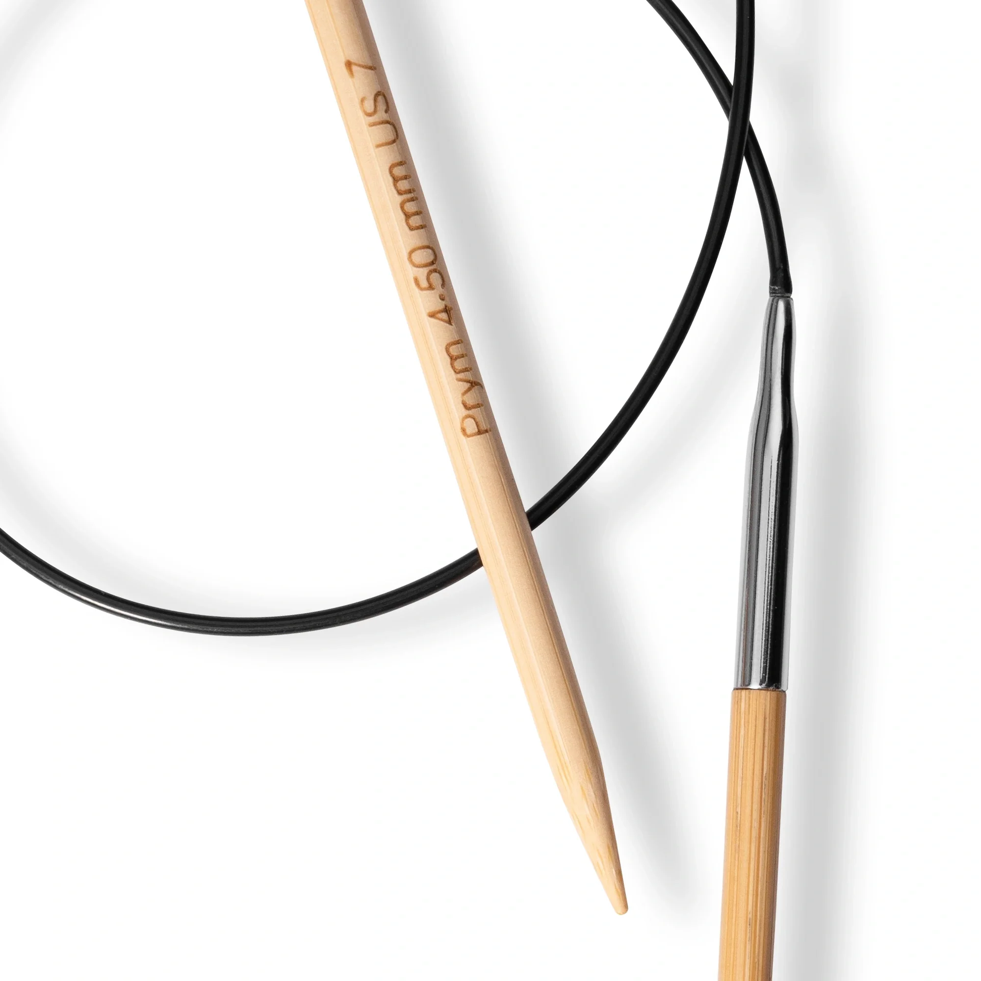 32" Circular Knitting Needles, Bamboo, US 7 (4.5mm) - Image 3