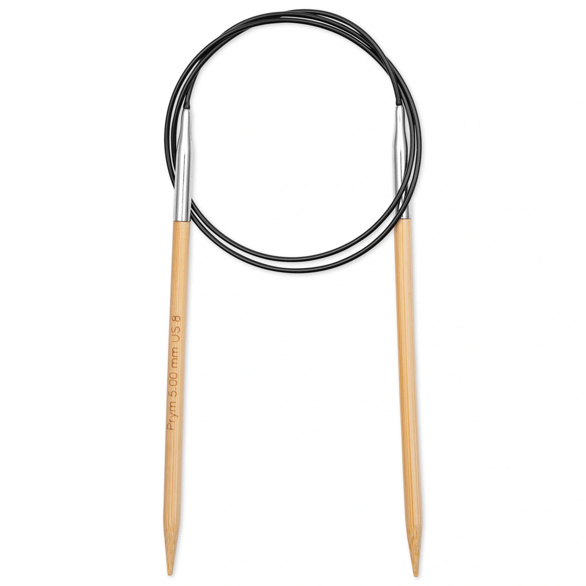 32" Circular Knitting Needles, Bamboo, US 8 (5mm) - Image 2