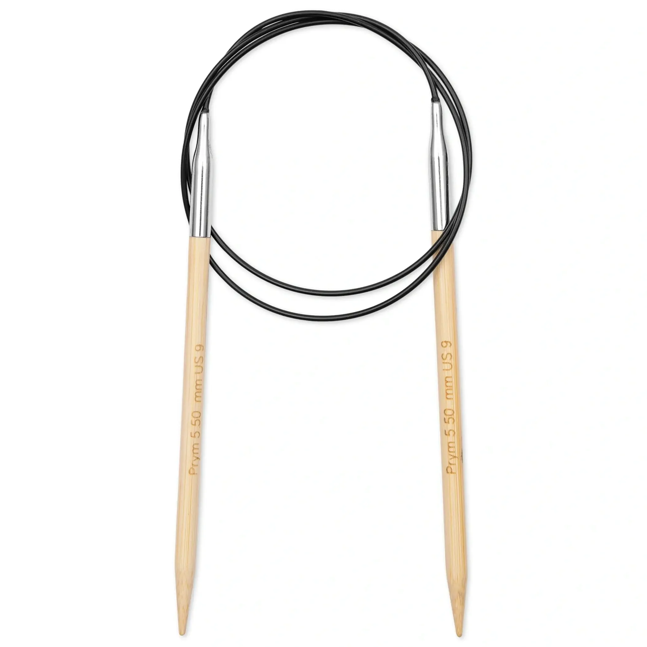 32" Circular Knitting Needles, Bamboo, US 9 (5.5mm) - Image 2