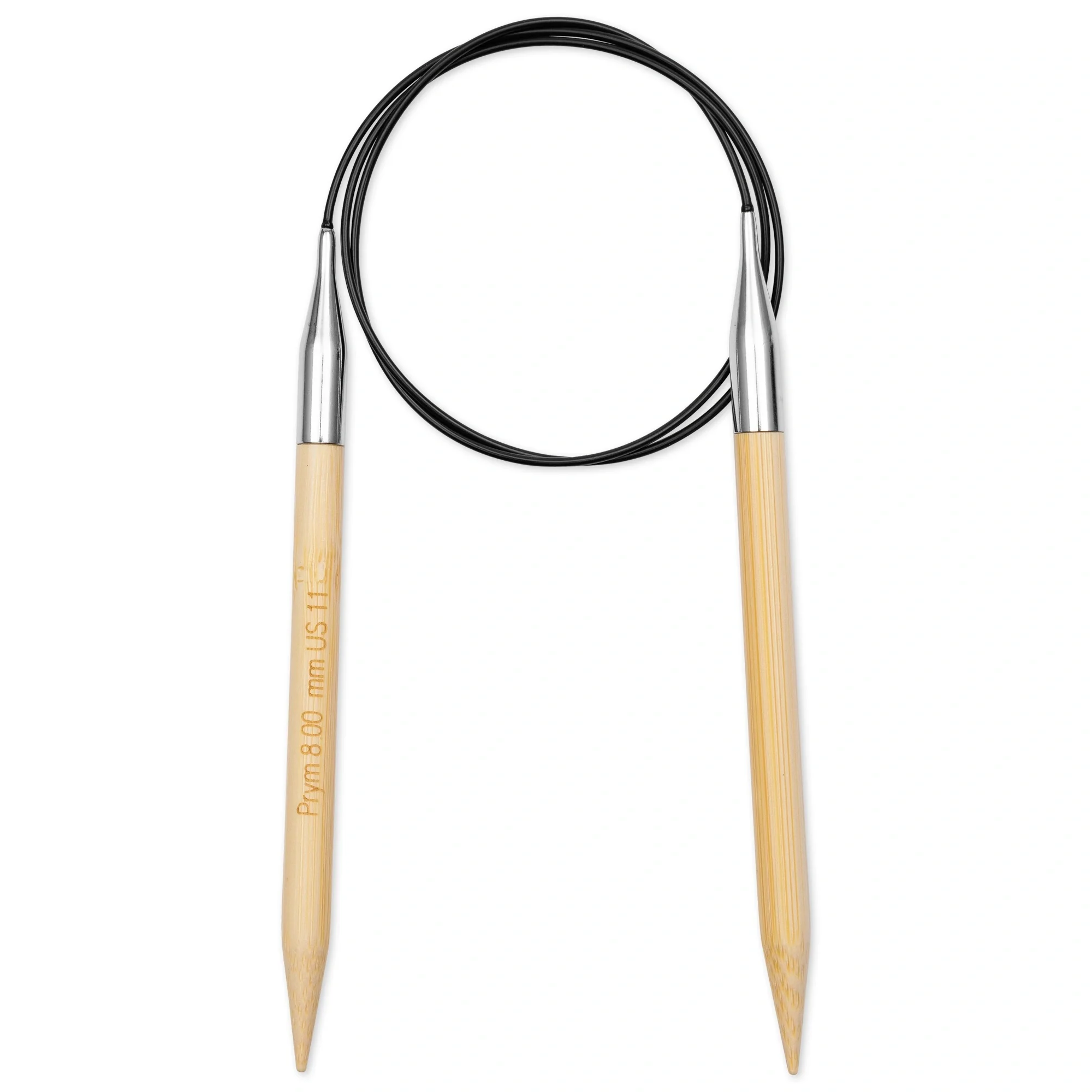 32" Circular Knitting Needles, Bamboo, US 11 (8mm) - Image 2