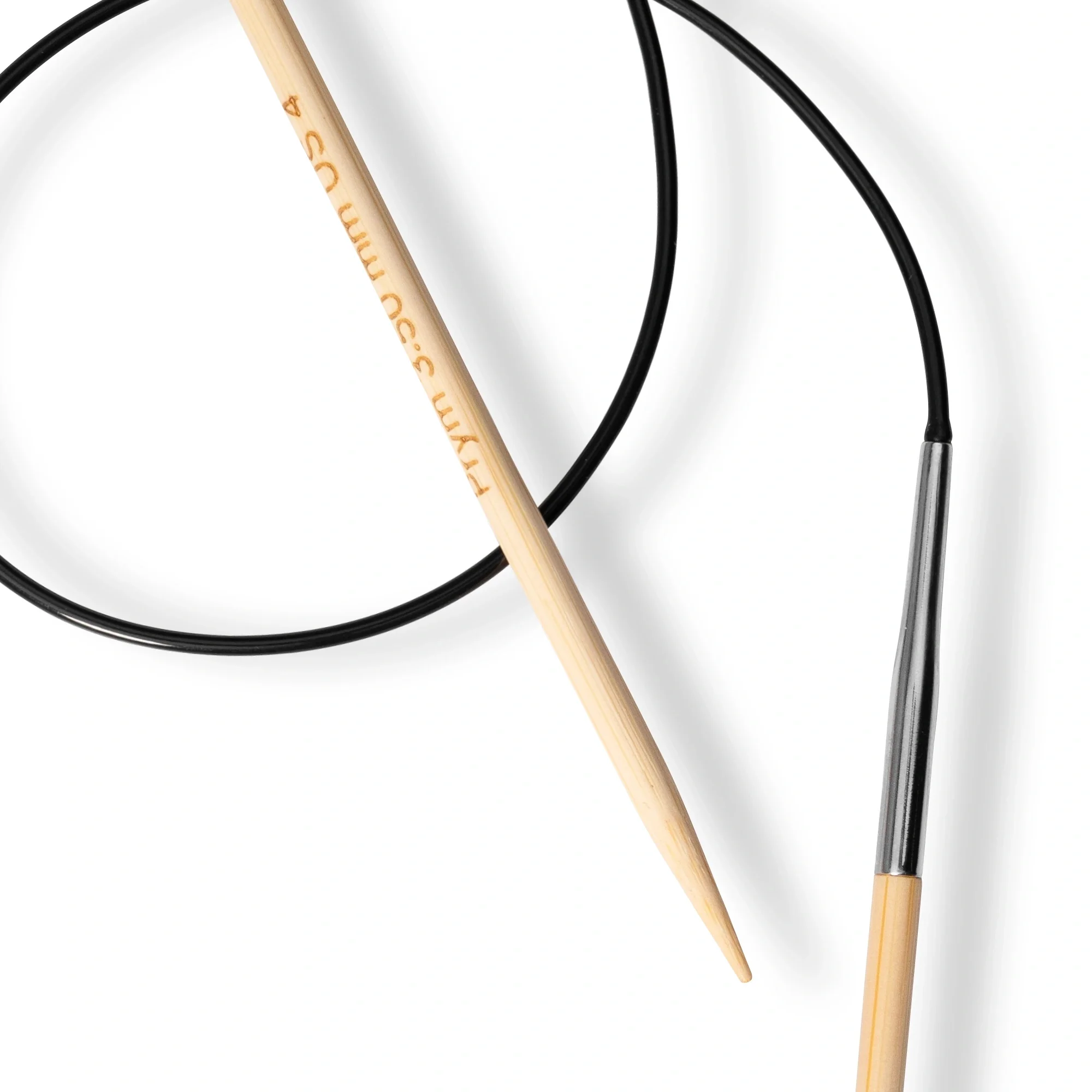 24" Circular Knitting Needles, Bamboo, US 4 (3.5mm) - Image 3