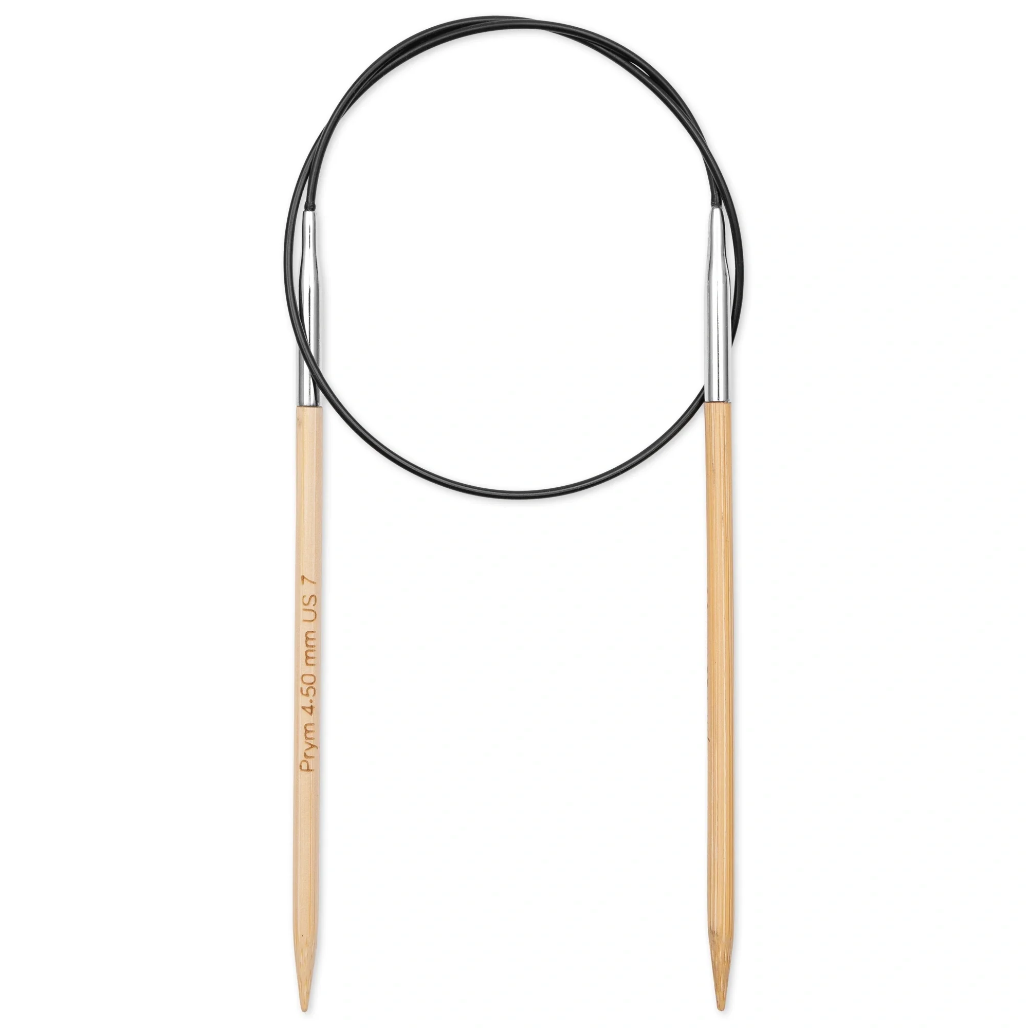 24" Circular Knitting Needles, Bamboo, US 7 (4.5mm) - Image 2
