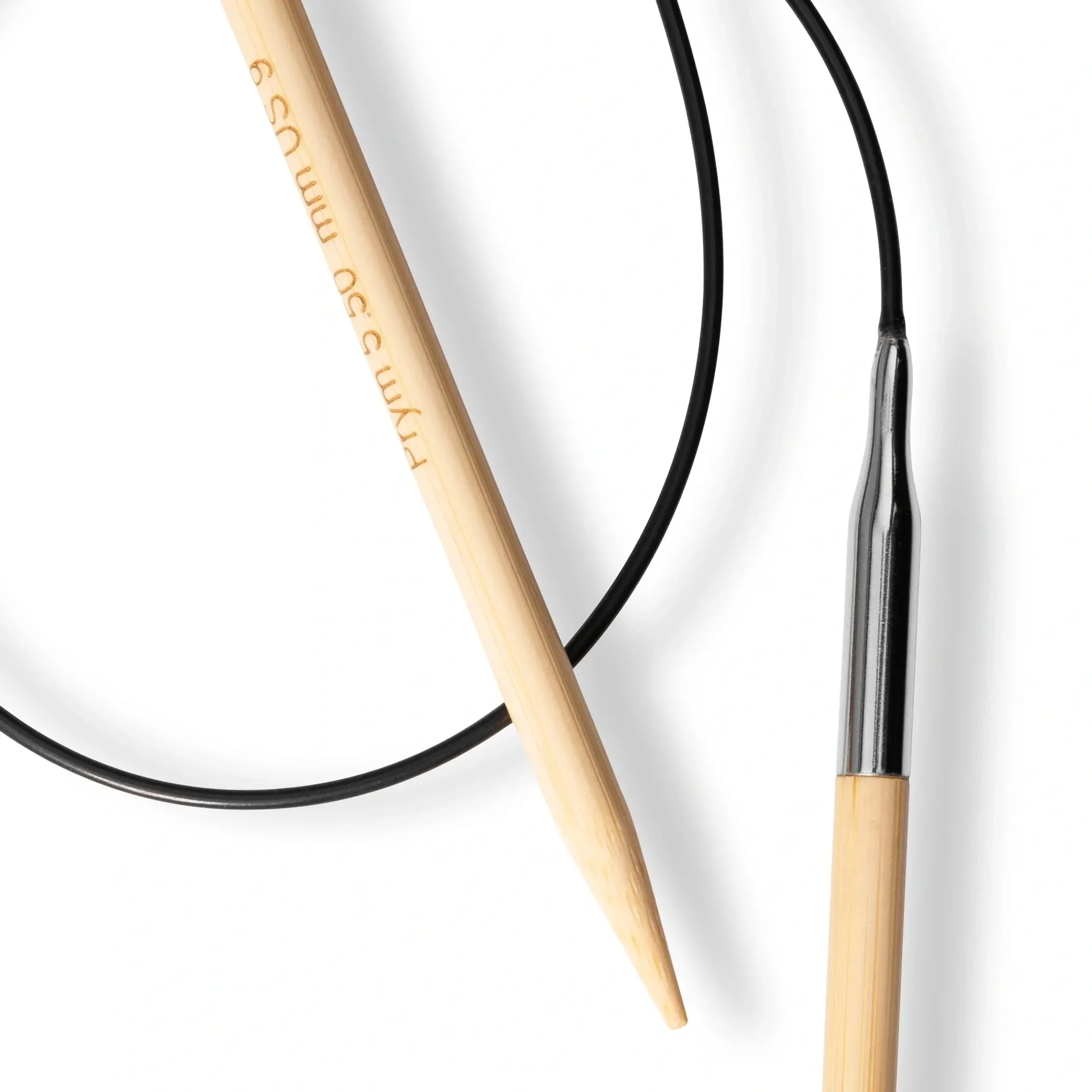 24" Circular Knitting Needles, Bamboo, US 9 (5.5mm) - Image 3