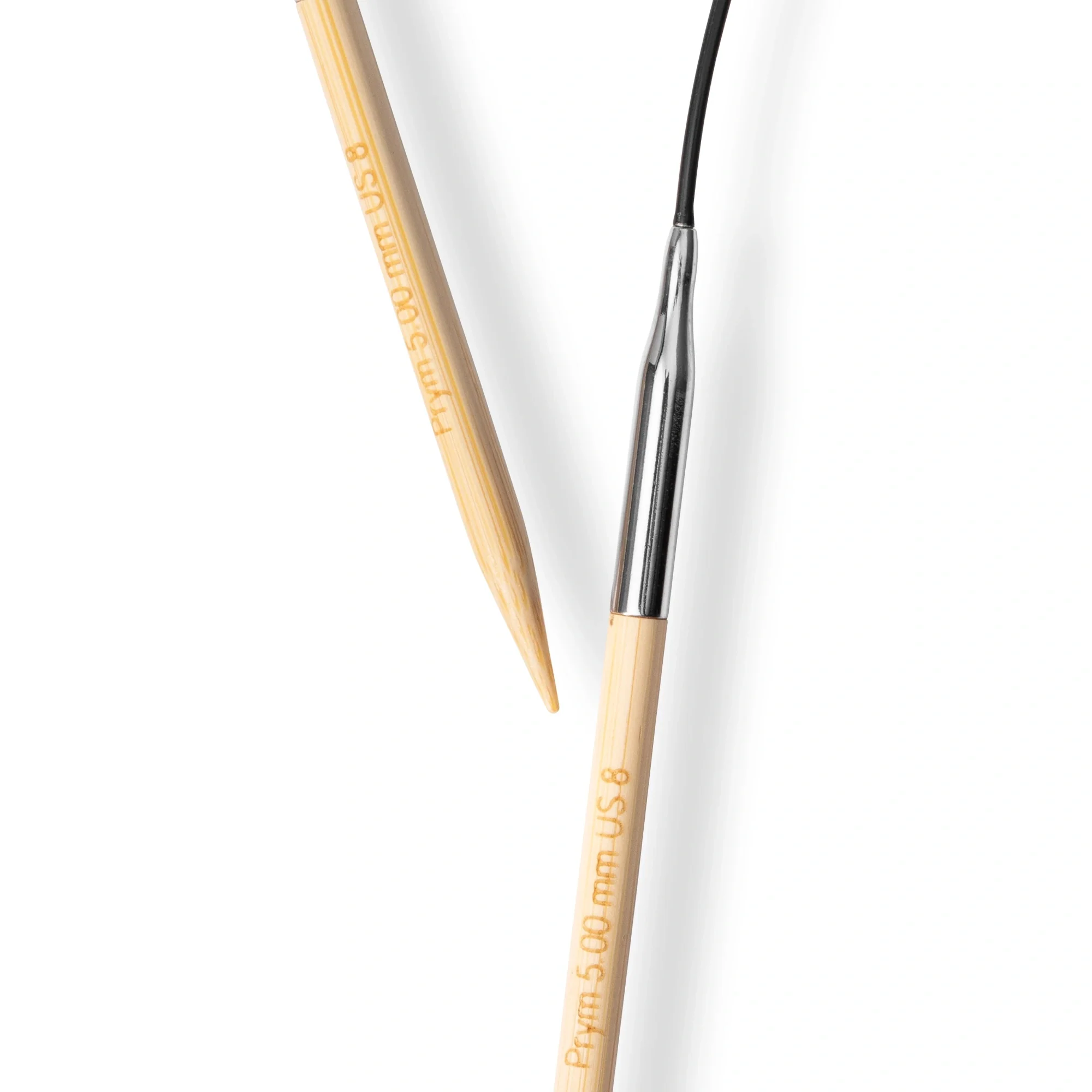 16" Circular Knitting Needles, Bamboo, US 8 (5mm) - Image 3