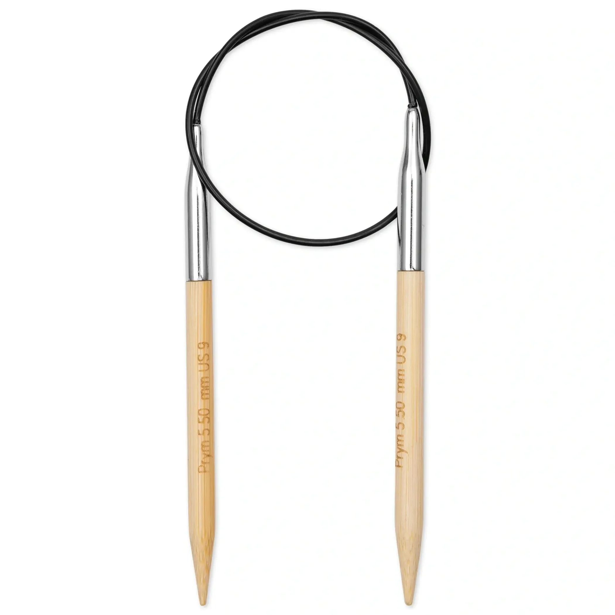 16" Circular Knitting Needles, Bamboo, US 9 (5.5mm) - Image 2