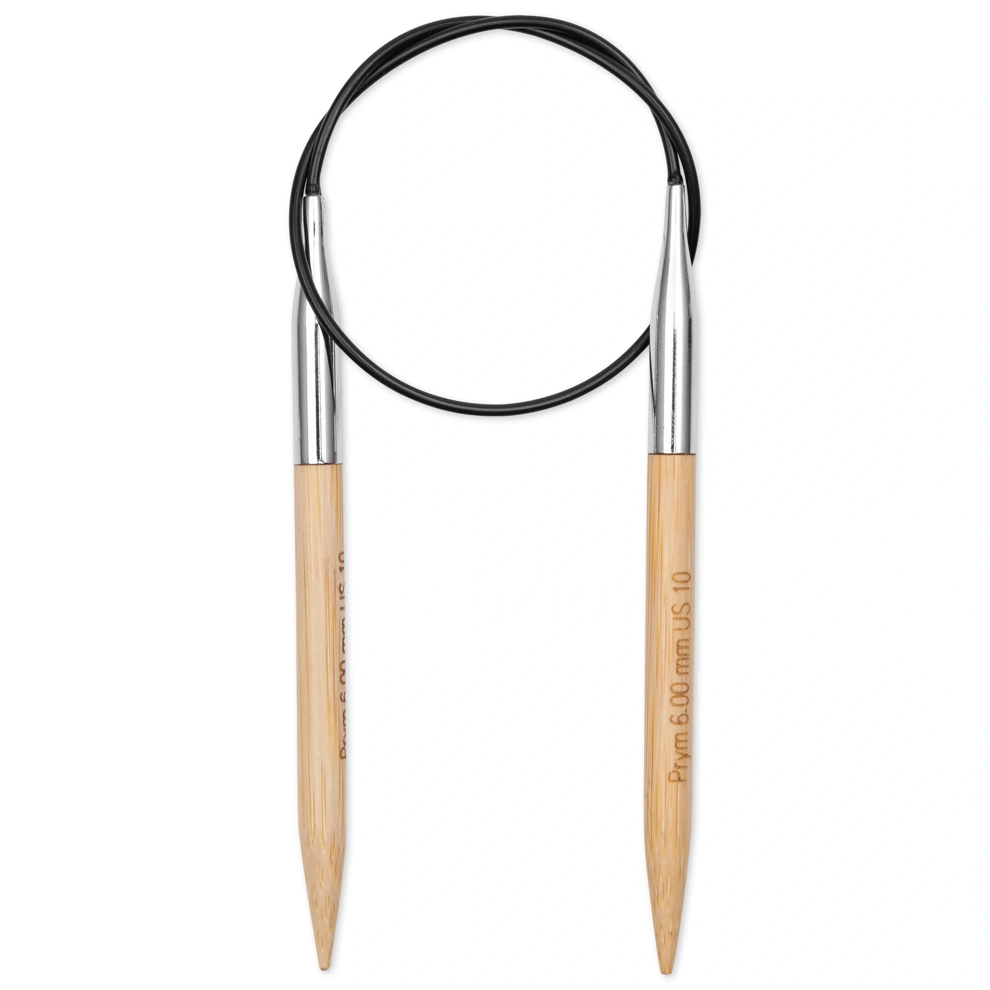 16" Circular Knitting Needles, Bamboo, US 10 (6mm) - Image 2