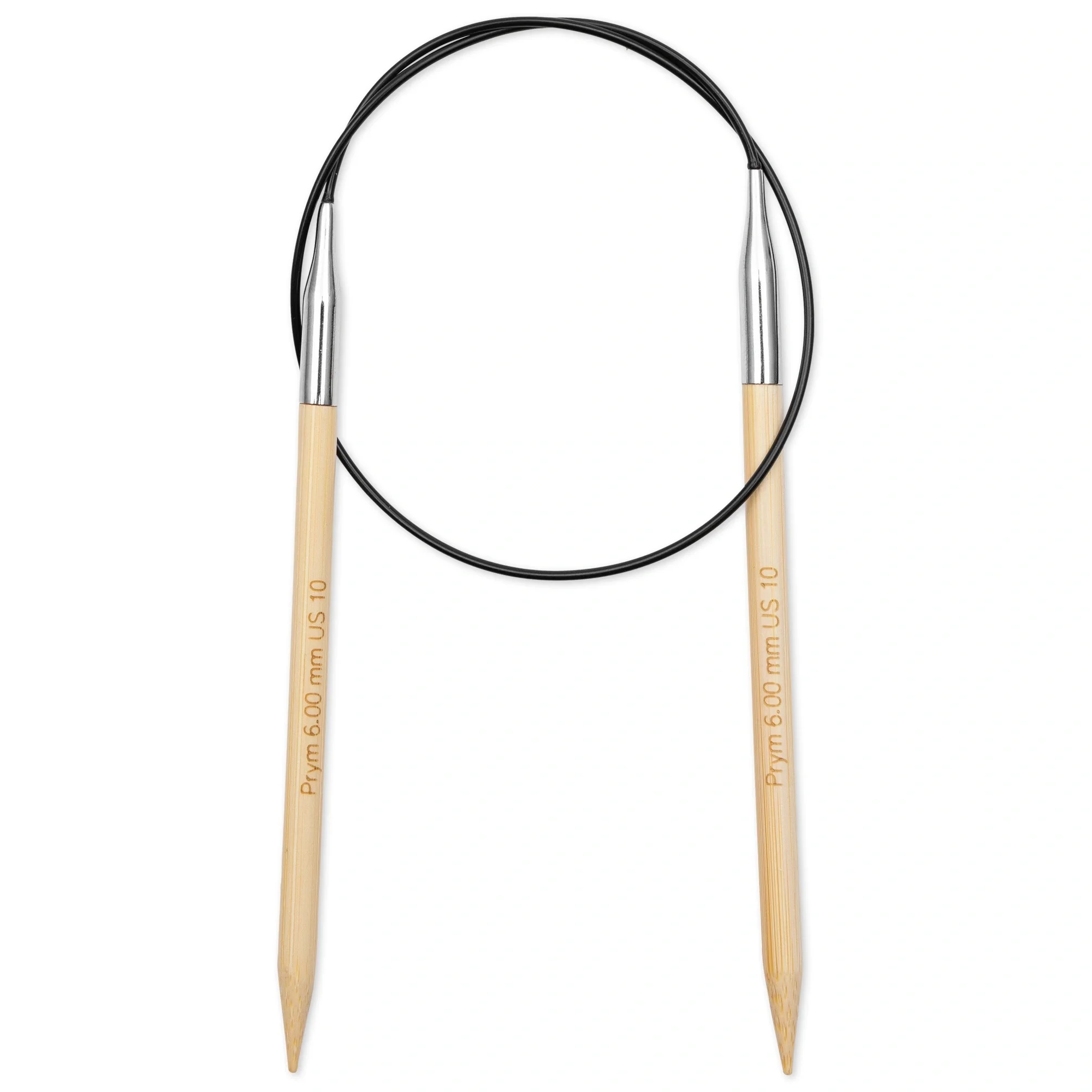 24" Circular Knitting Needles, Bamboo, US 10 (6mm) - Image 2
