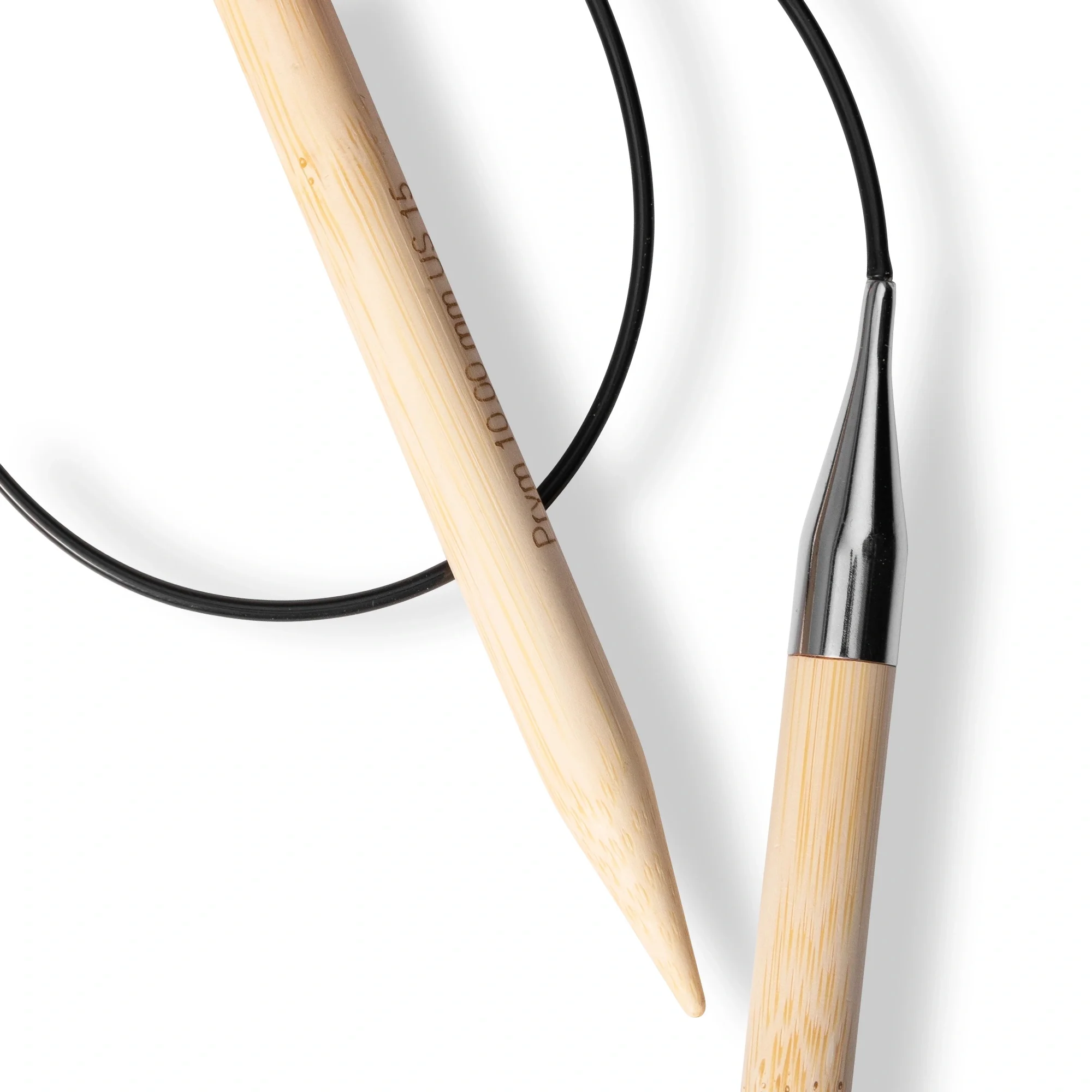 24" Circular Knitting Needles, Bamboo, US 15 (10mm) - Image 3