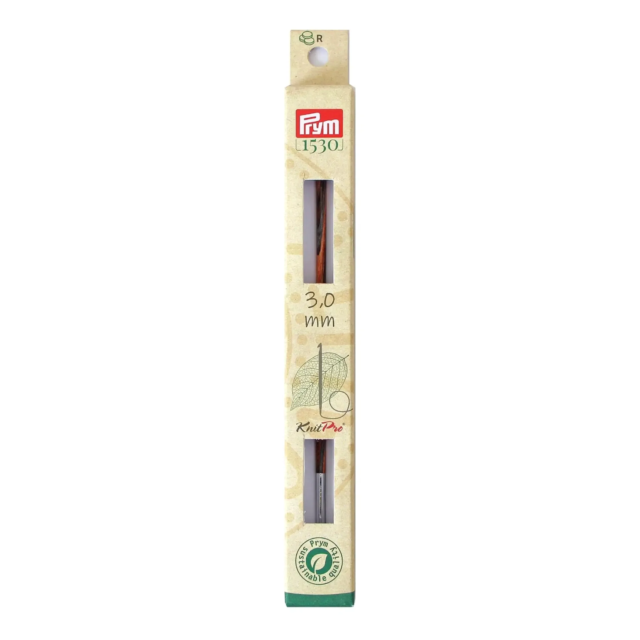 6" Tunisian Crochet Hook, interchangeable, wood, US C (3mm)
