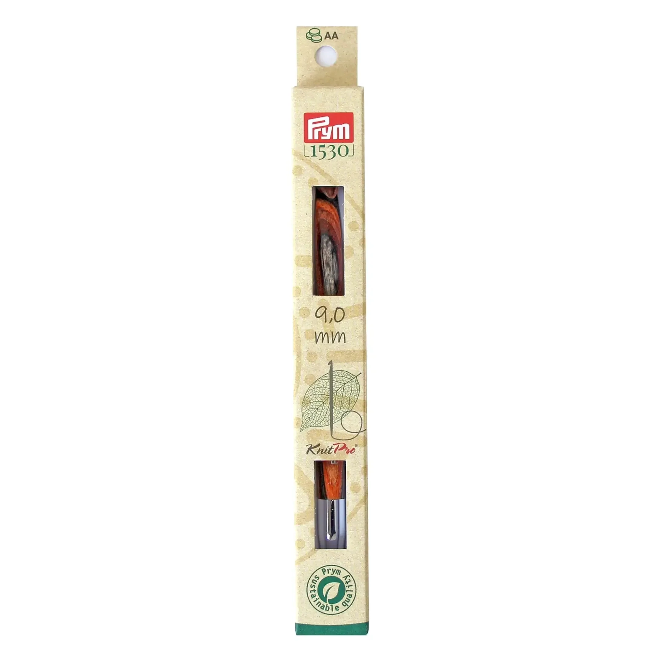 6" Tunisian Crochet Hook, interchangeable, wood, US M (9mm )