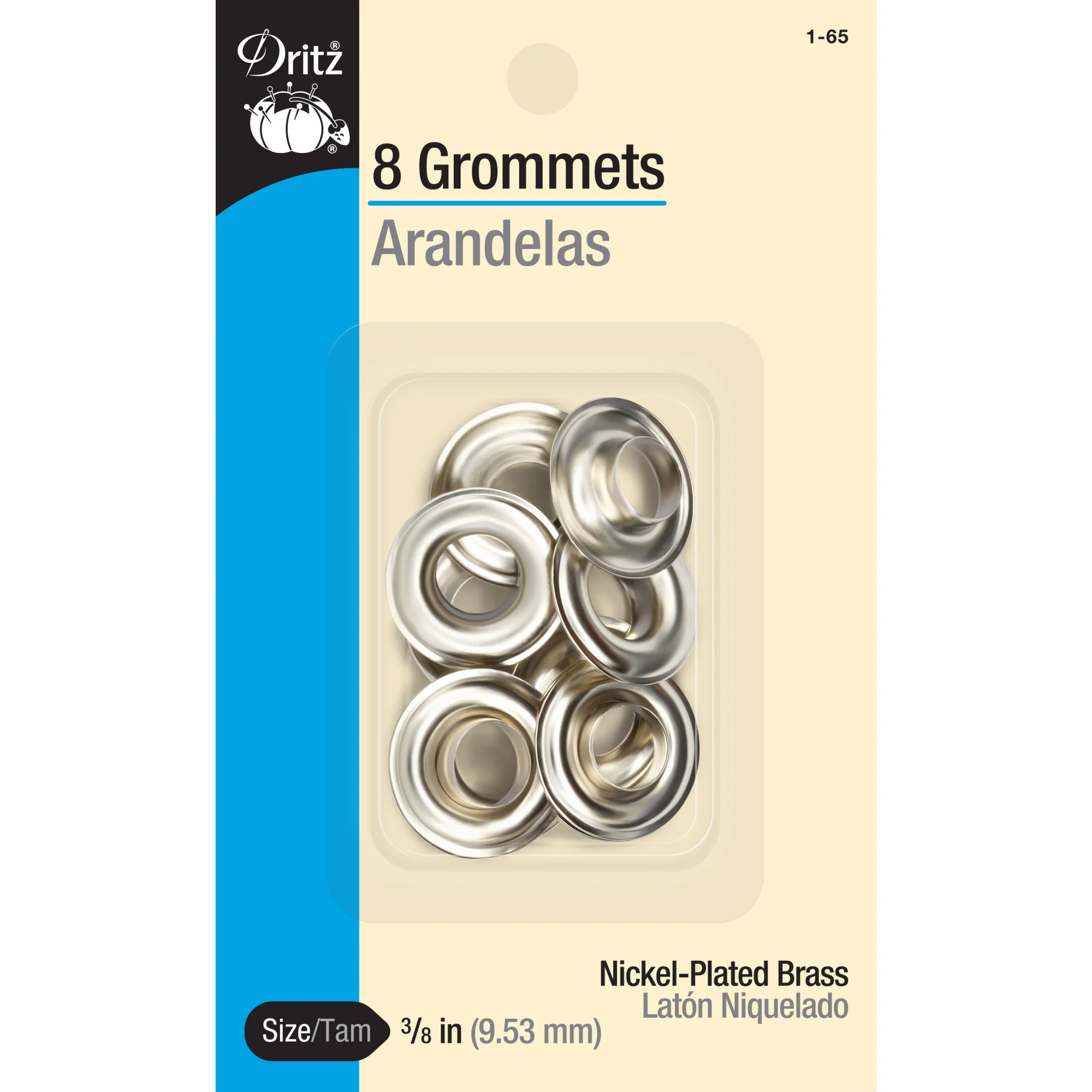 3/8" Grommets, 8 pc, Nickel
