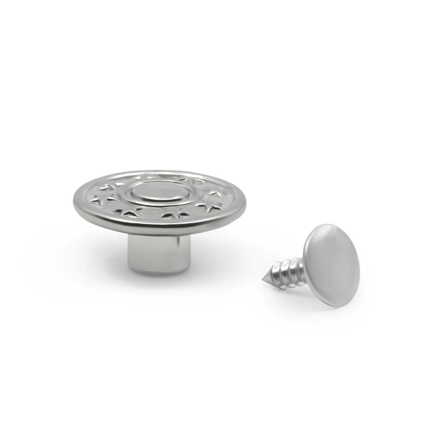 Jean Buttons, 6 pc, Nickel - Image 4