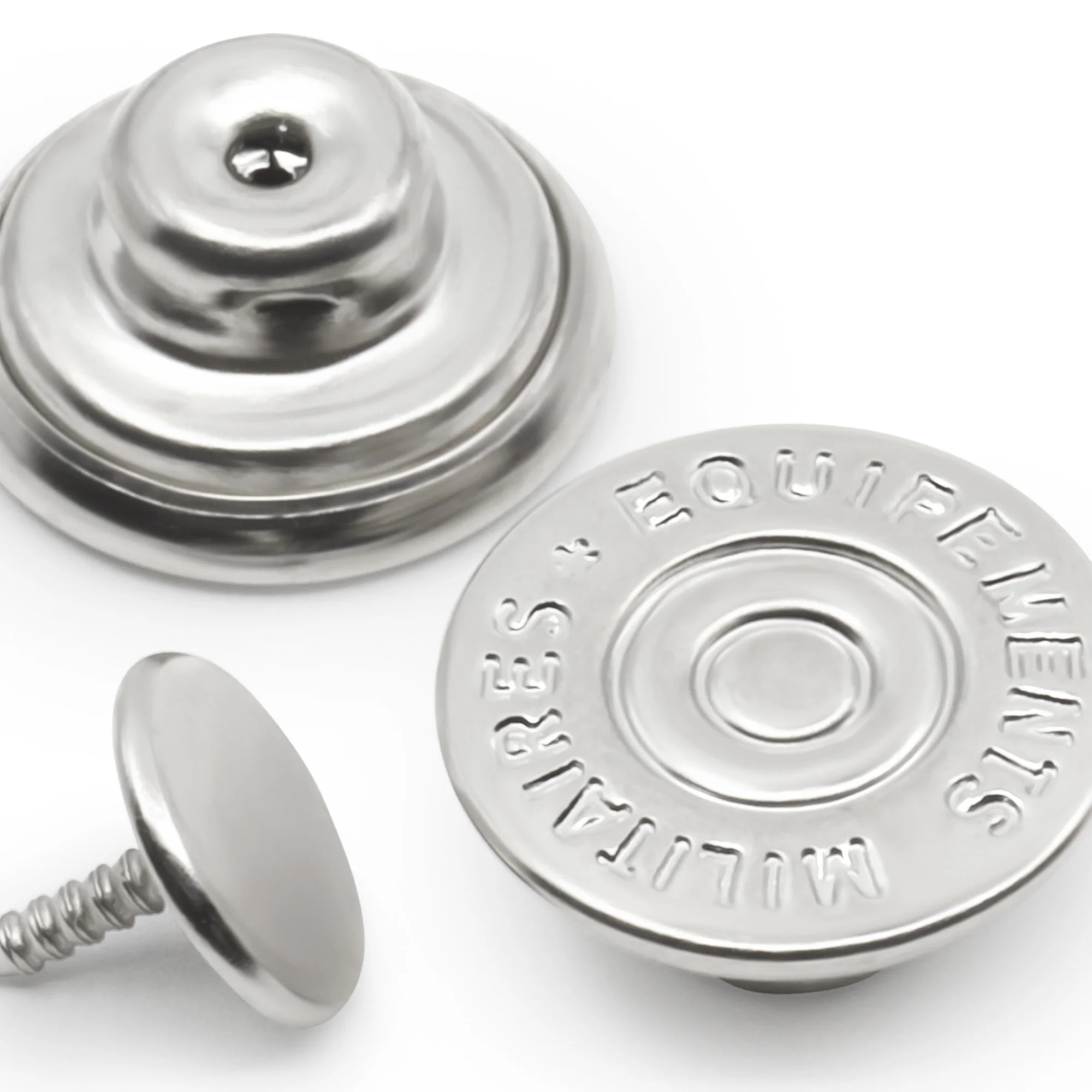 5/8" Dungaree Buttons, 4 pc, Nickel - Image 2