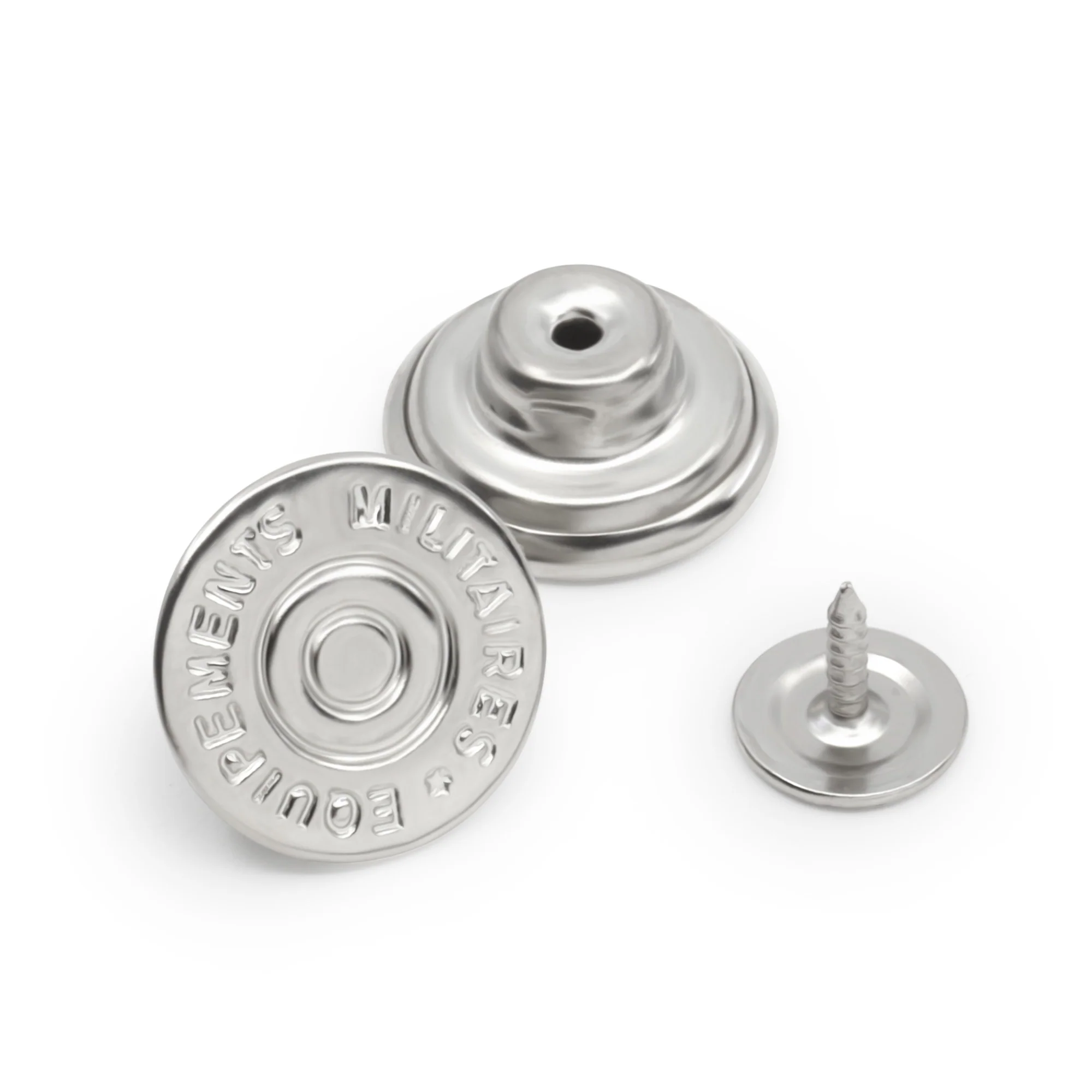 5/8" Dungaree Buttons, 4 pc, Nickel - Image 3