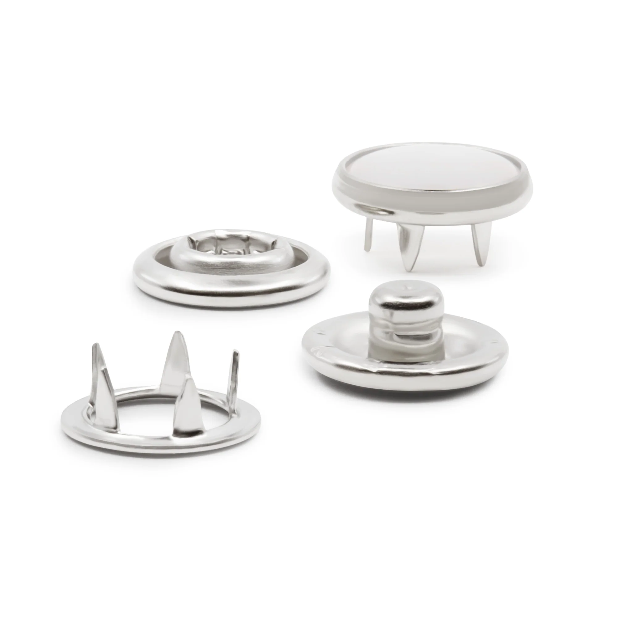 7/16" Pearl Snap Fasteners, 12 Sets, White - Image 3