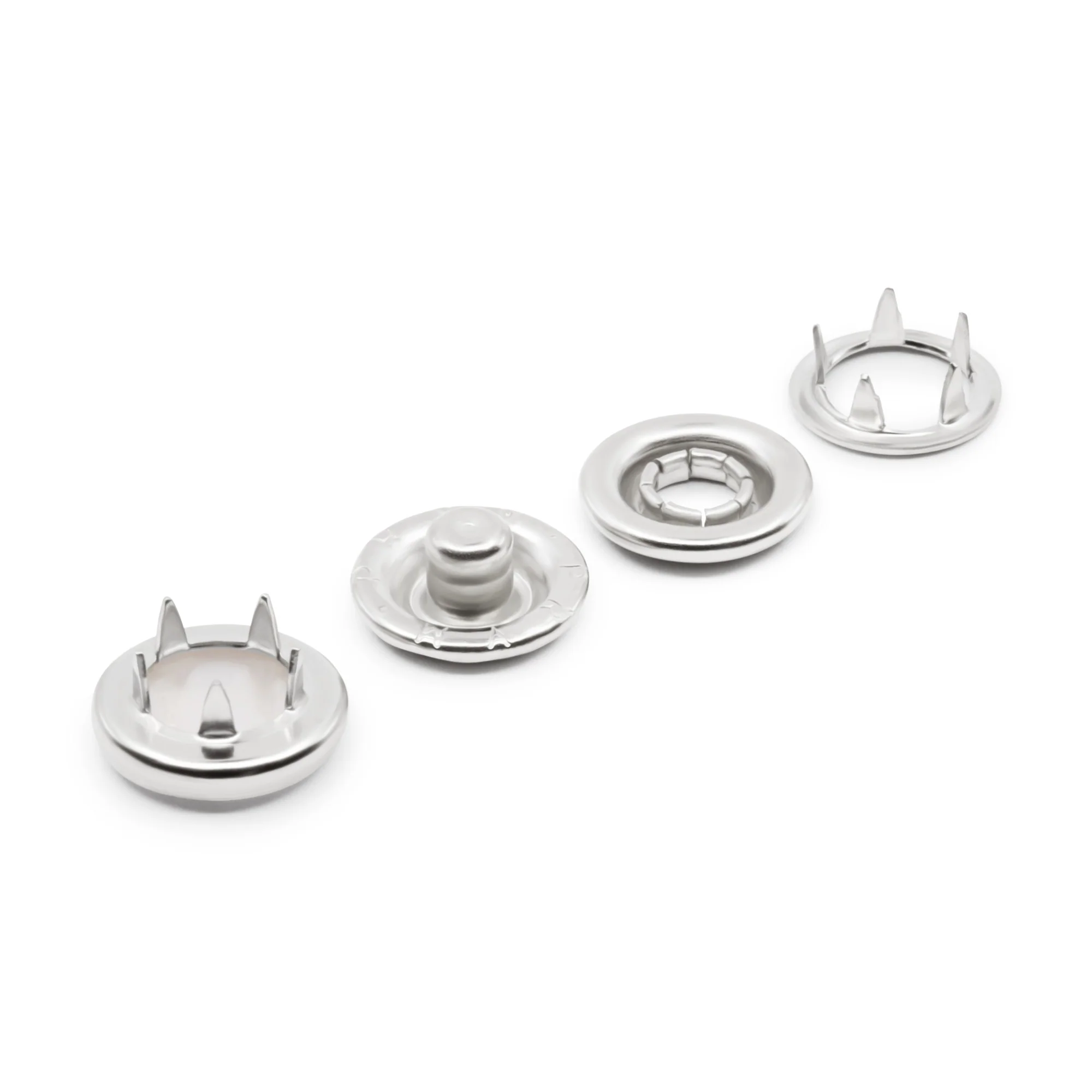 7/16" Pearl Snap Fasteners, 12 Sets, White - Image 4