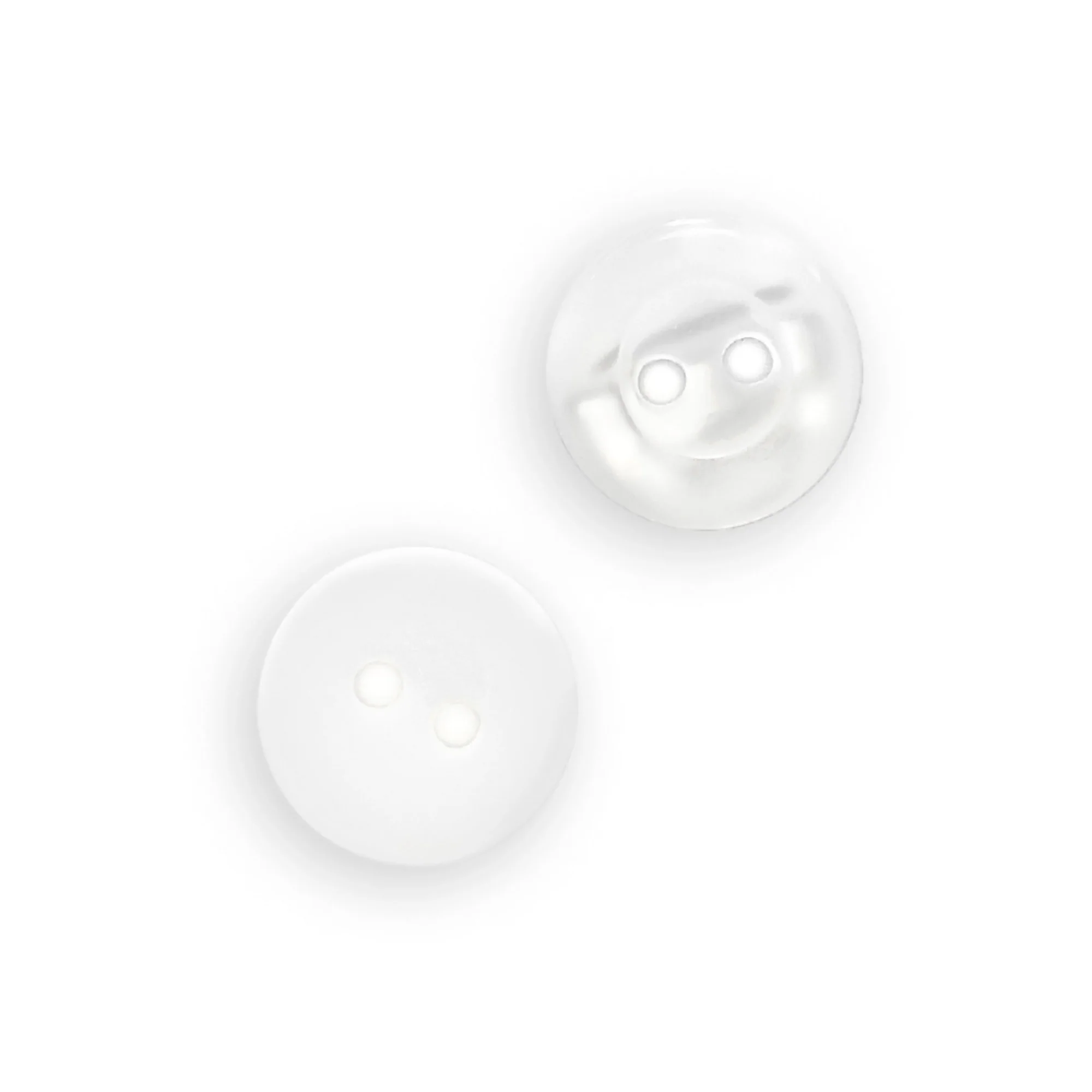 Blouse Buttons, White Pearl, 11mm, 20 PC - Image 2