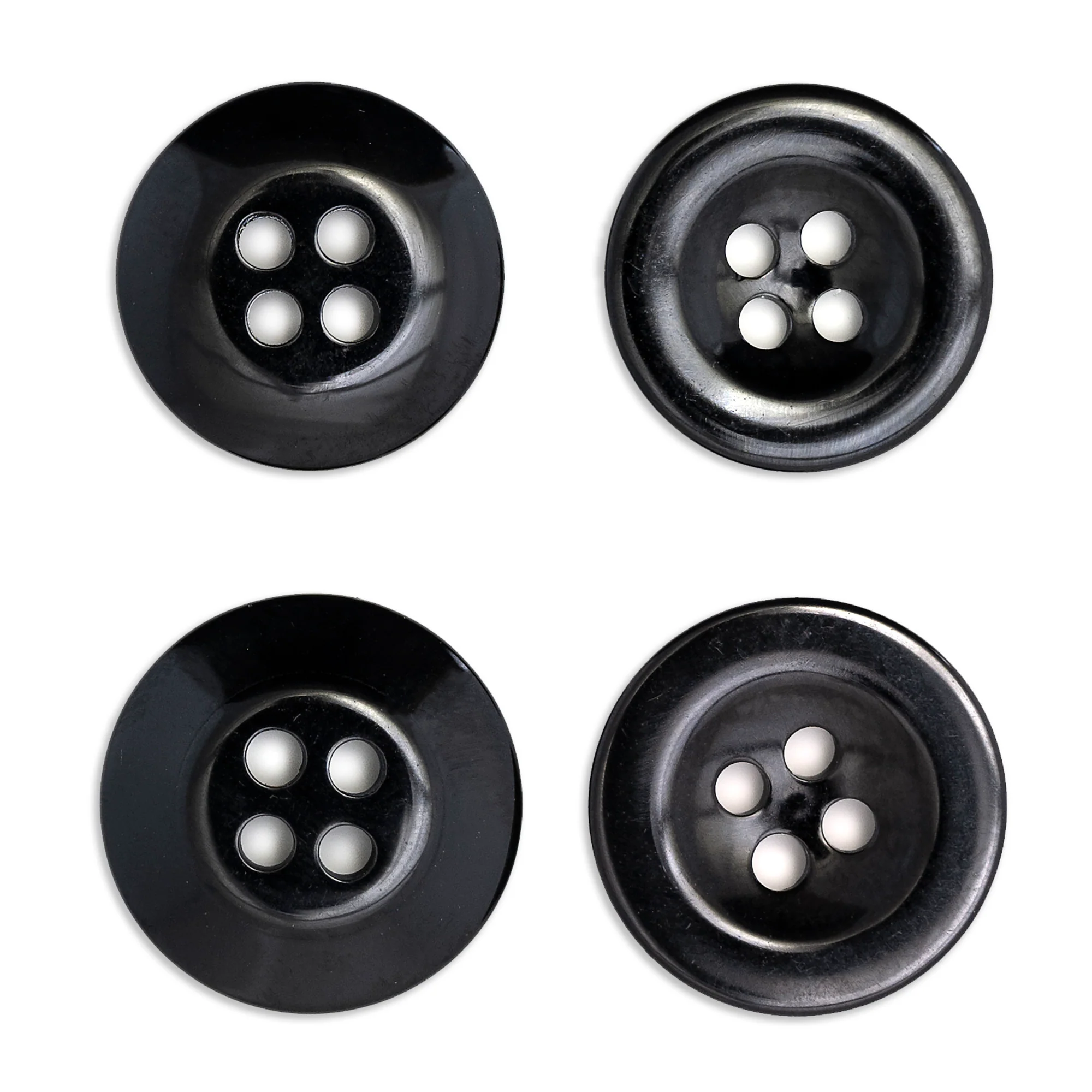 Waistband Buttons, Black, 15 &17mm, 10 PC - Image 4