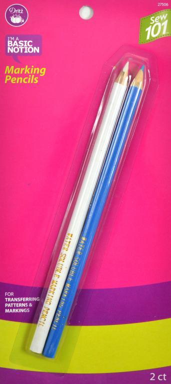 Sew 101 Marking Pencil Combo, Water Soluble, Light Blue and White