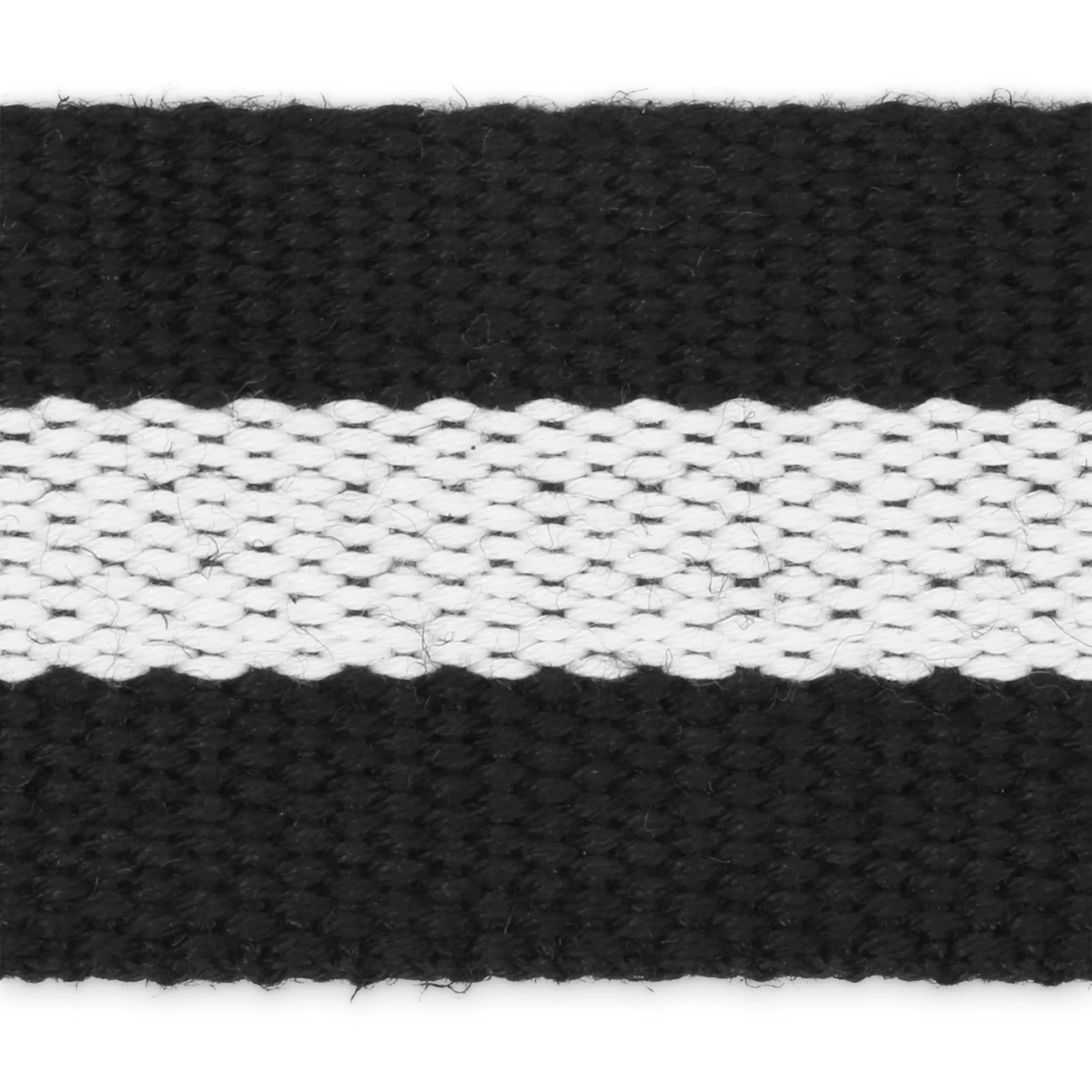 1-1/2" Polyester Belting & Strapping, Black & White, 2 yd - Image 2