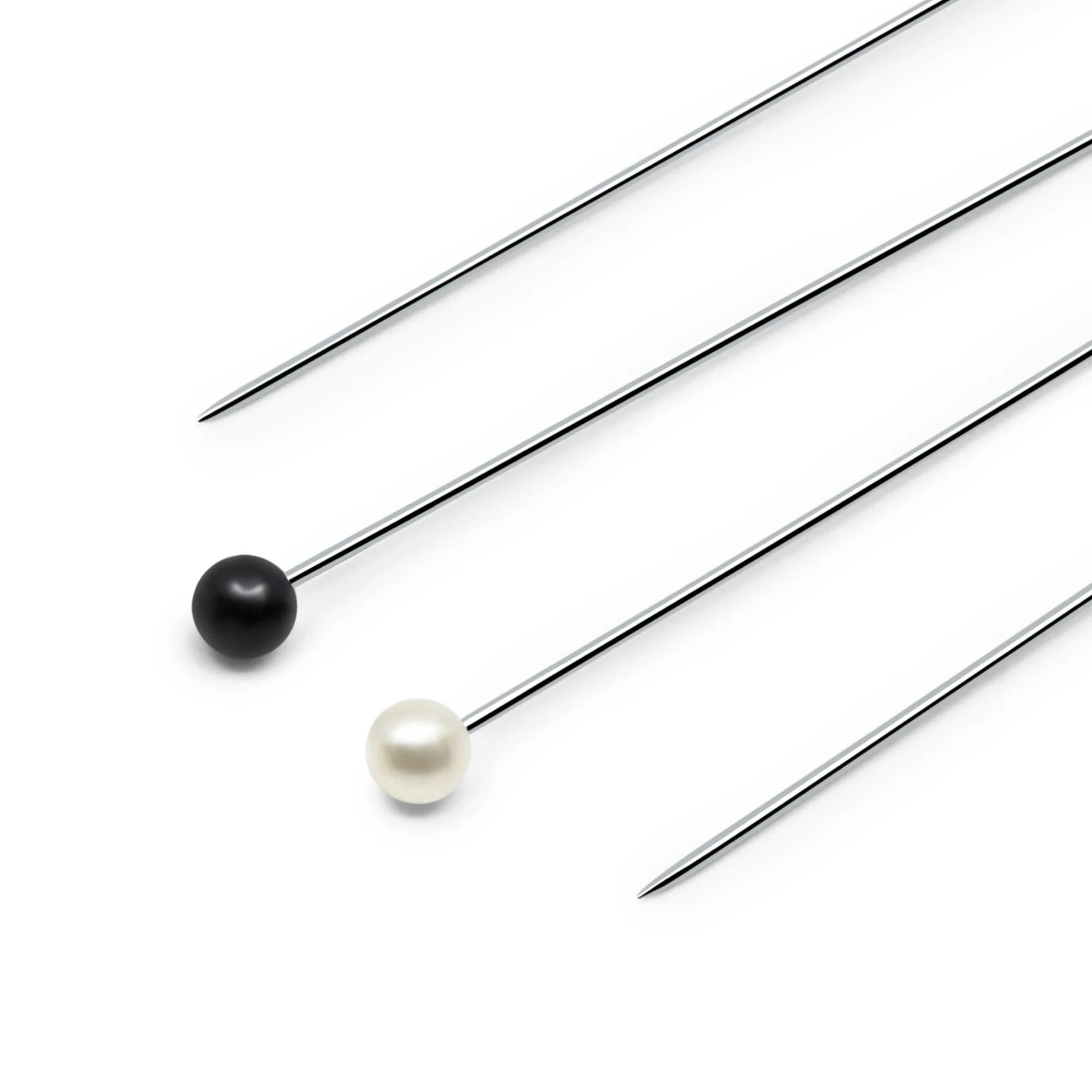2" Corsage and Boutonniere Pins, Black & White, 40 pc - Image 2