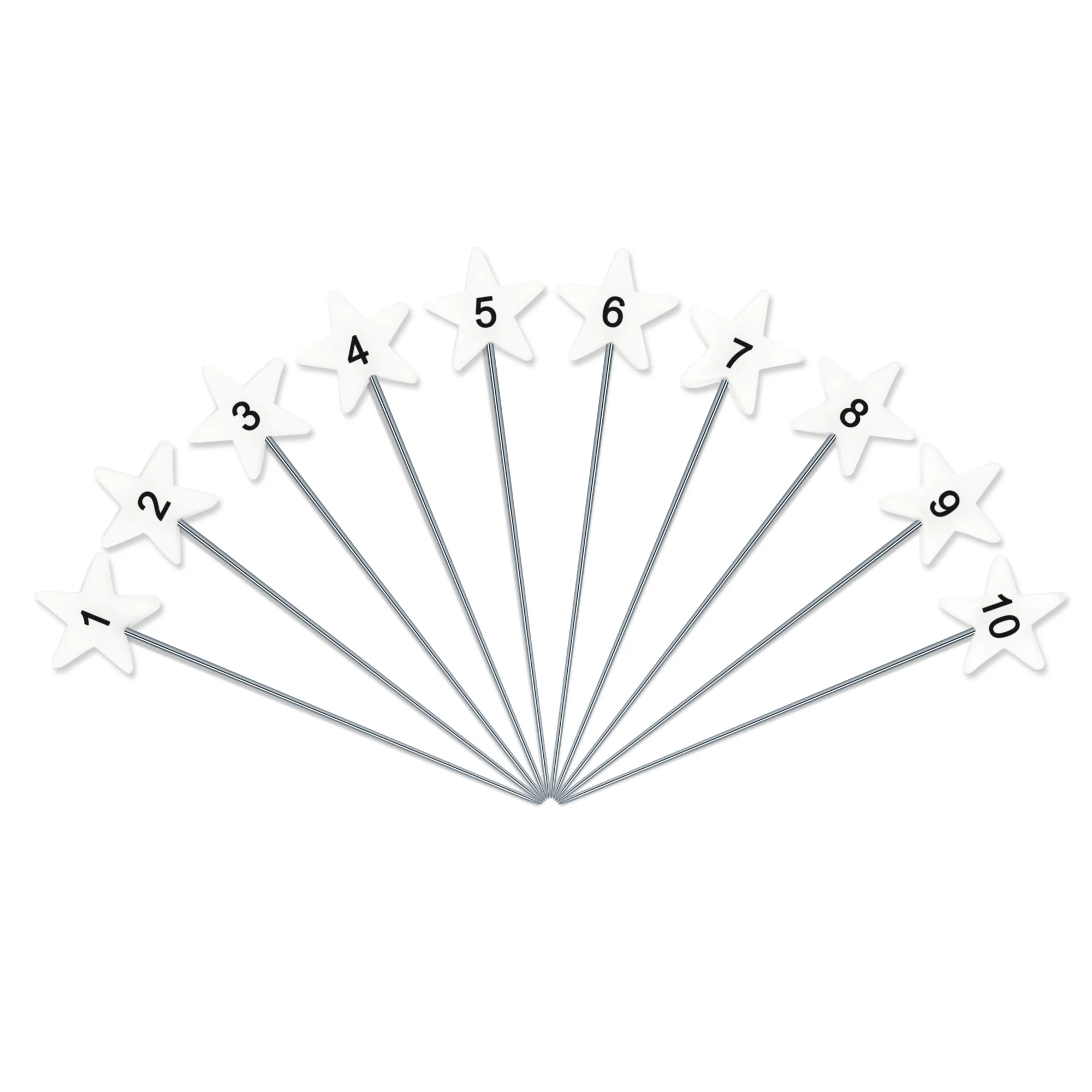 Flat Star Head Pins, White, 115 pc - Image 3