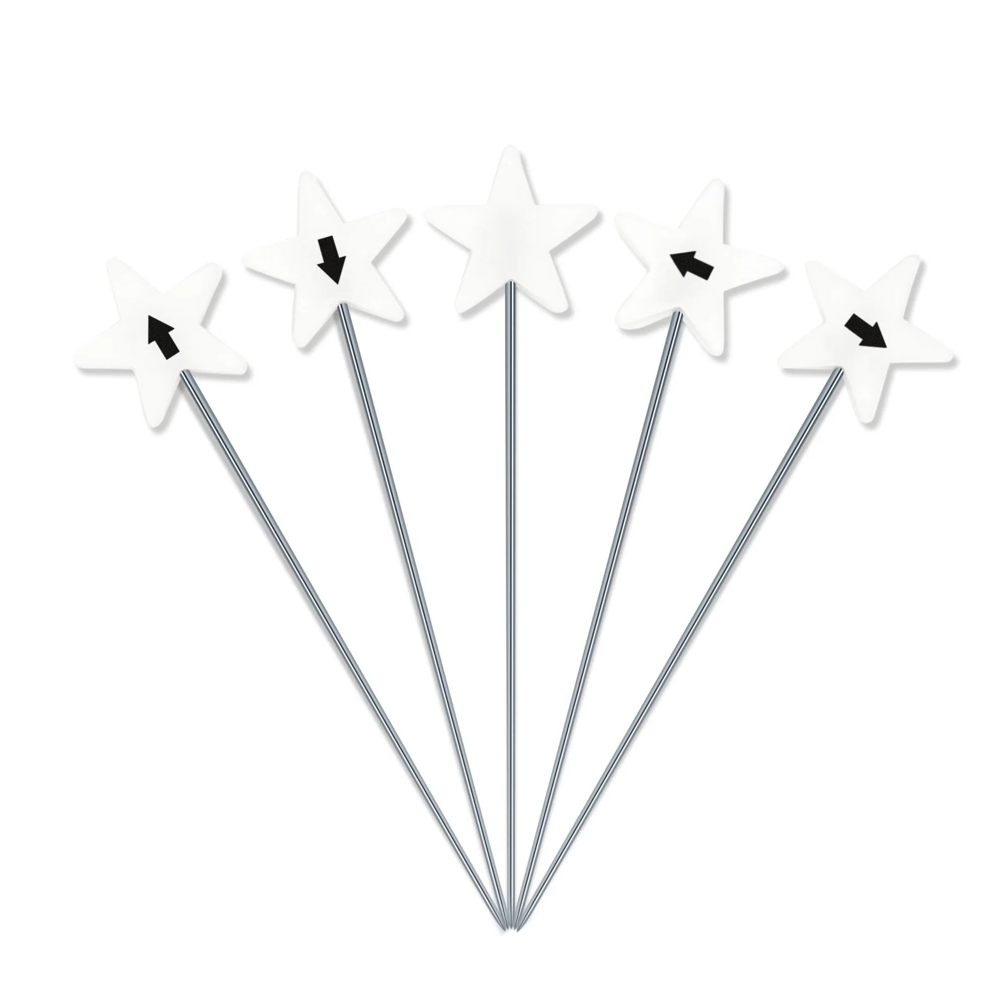 Flat Star Head Pins, White, 115 pc - Image 5