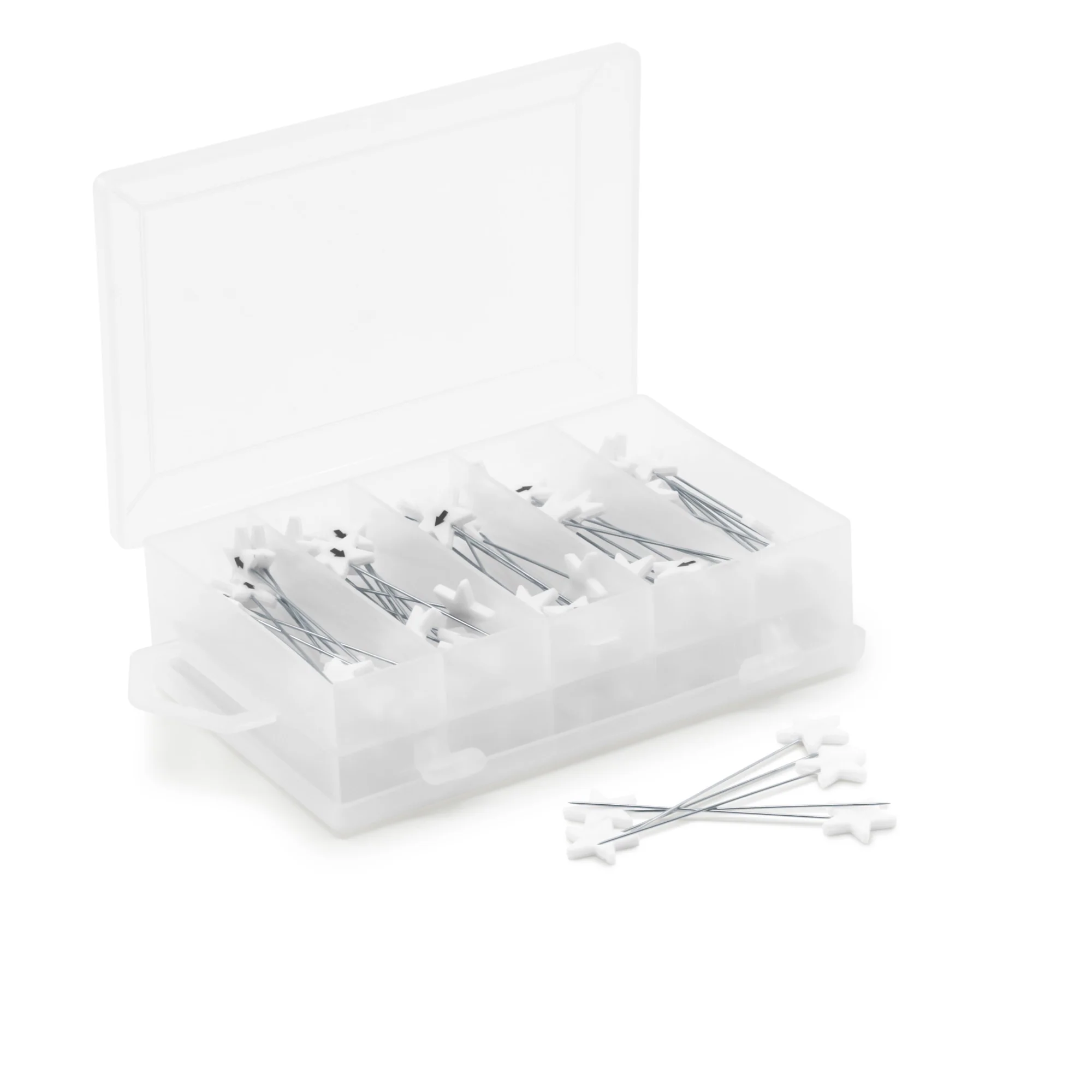 Flat Star Head Pins, White, 115 pc - Image 7