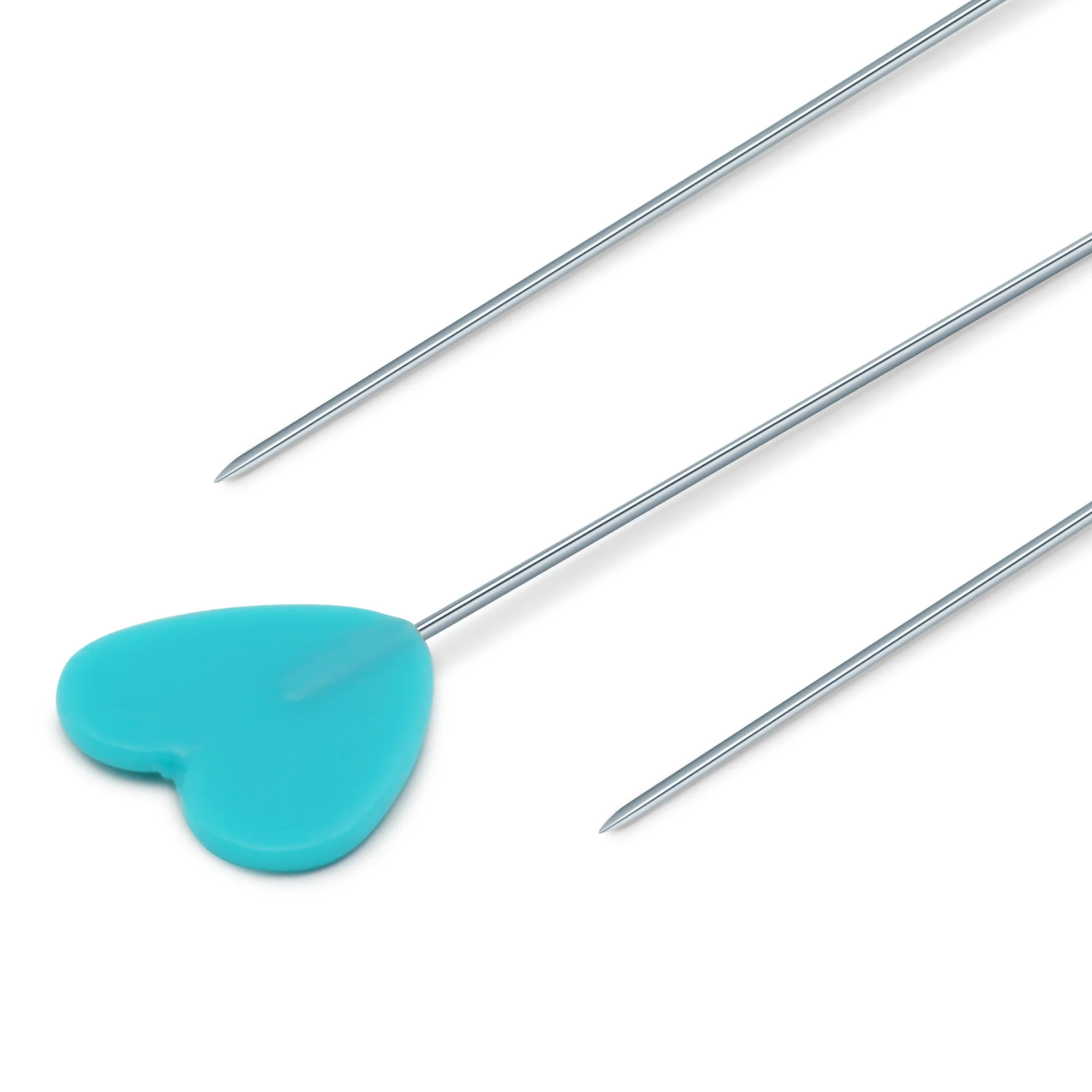 2" Flat Heart Head Pins, Assorted, 50 pc - Image 2