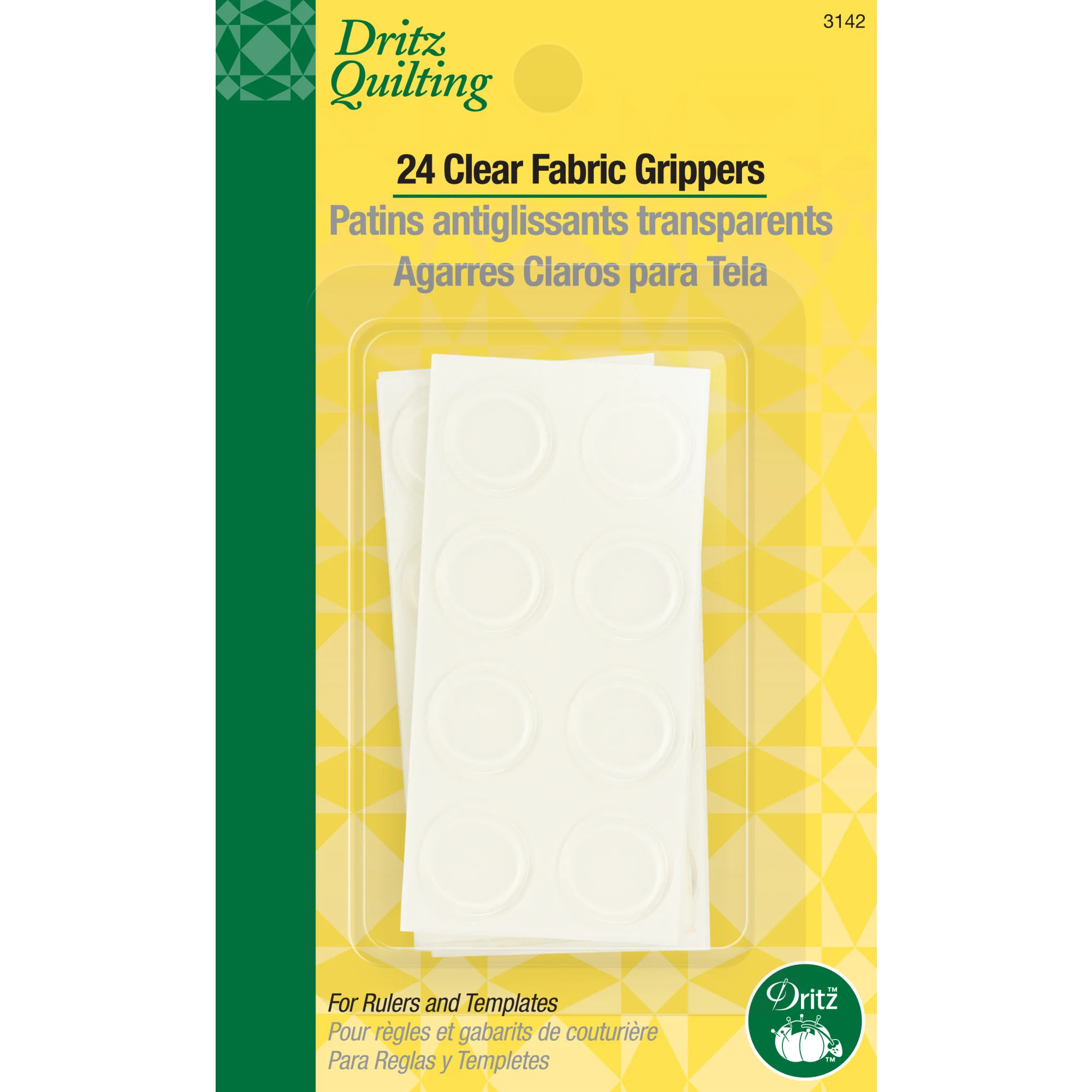 Clear Fabric Grippers, 24 pc