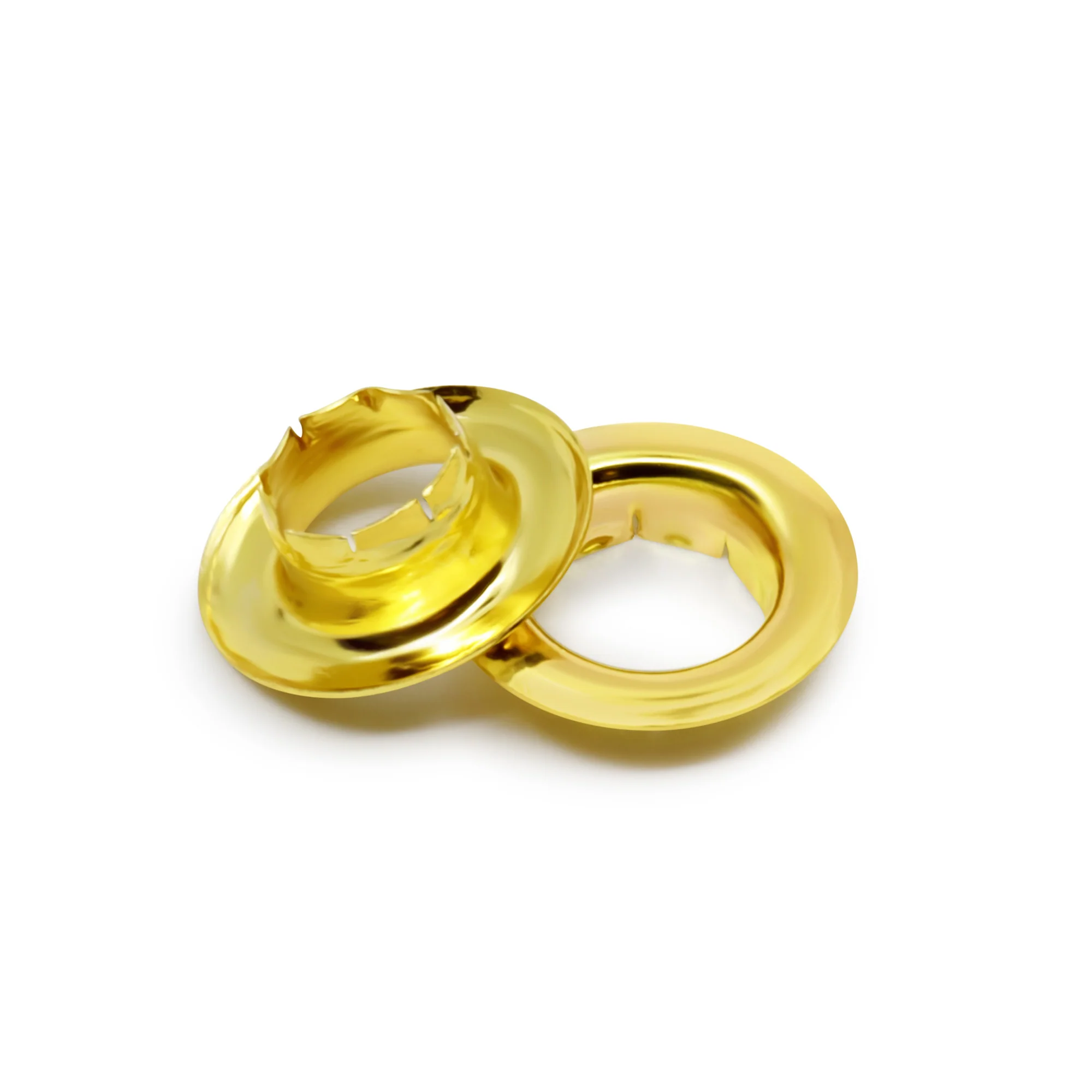 1/4" Large Eyelets, 15 Sets, Brass - Image 2