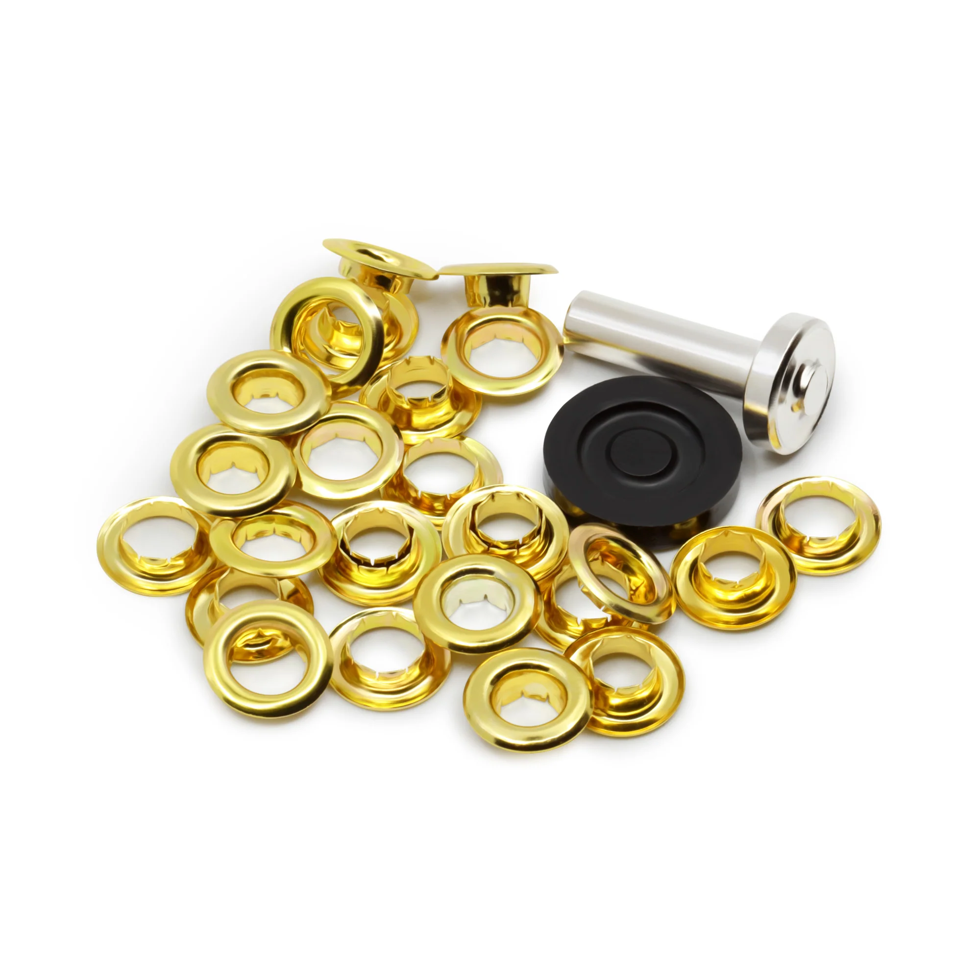 1/4" Large Eyelets, 15 Sets, Brass - Image 4