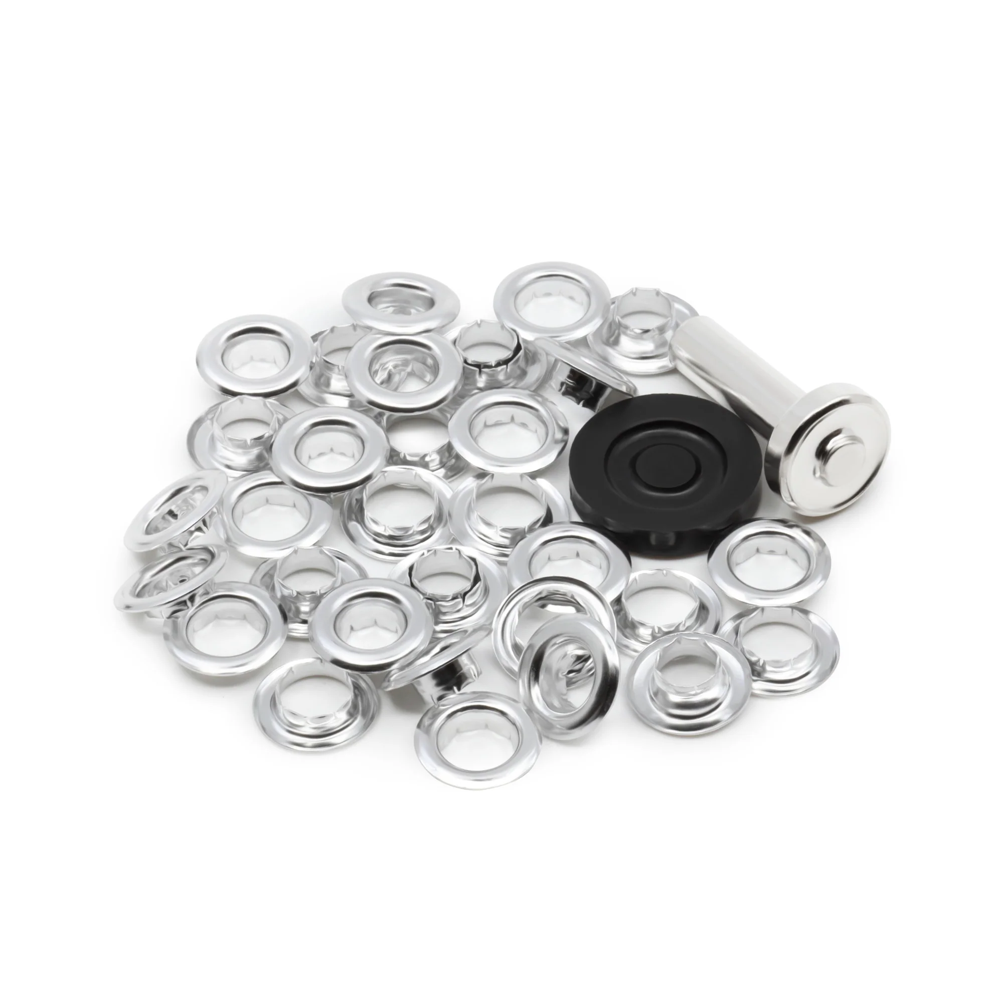 1/4" Large Eyelets, 15 Sets, Nickel - Image 4