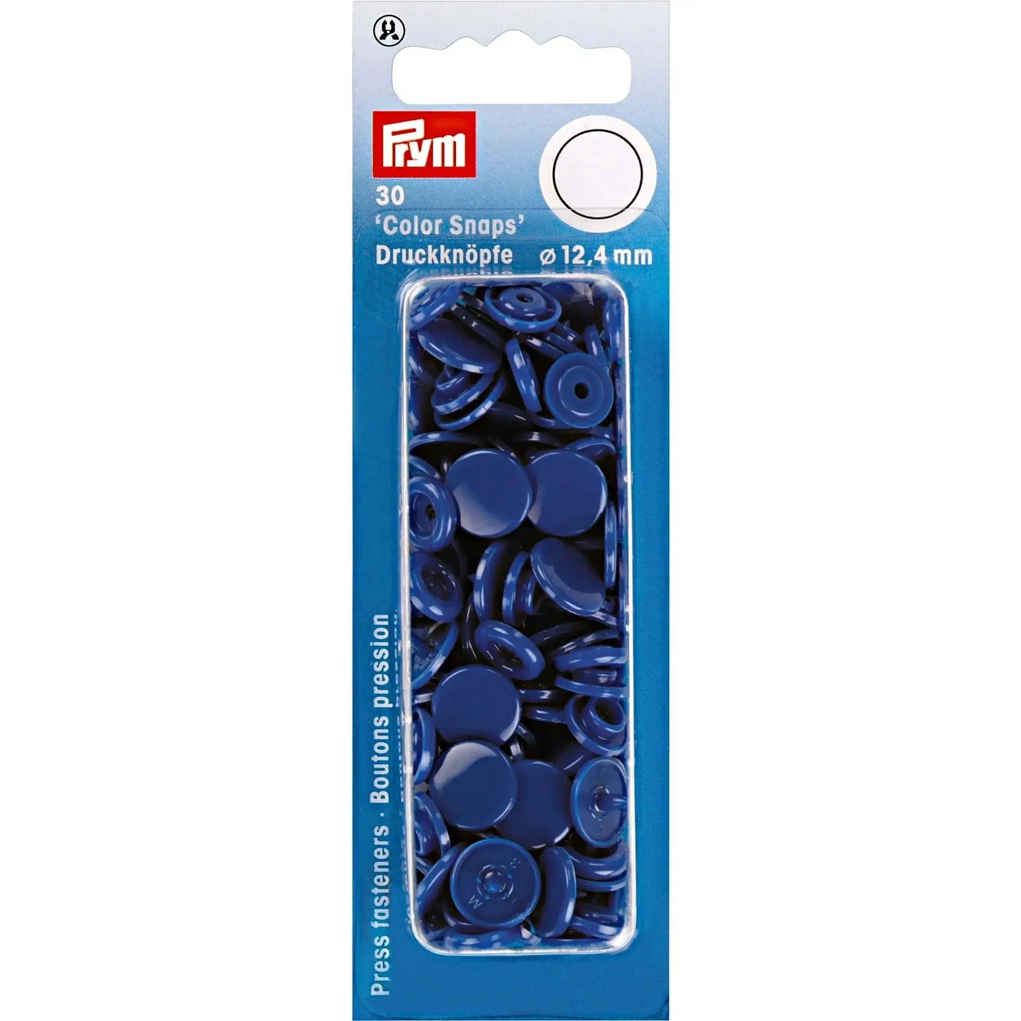 Color Snaps, round, 12.4 mm, 30 pcs, Royal Blue