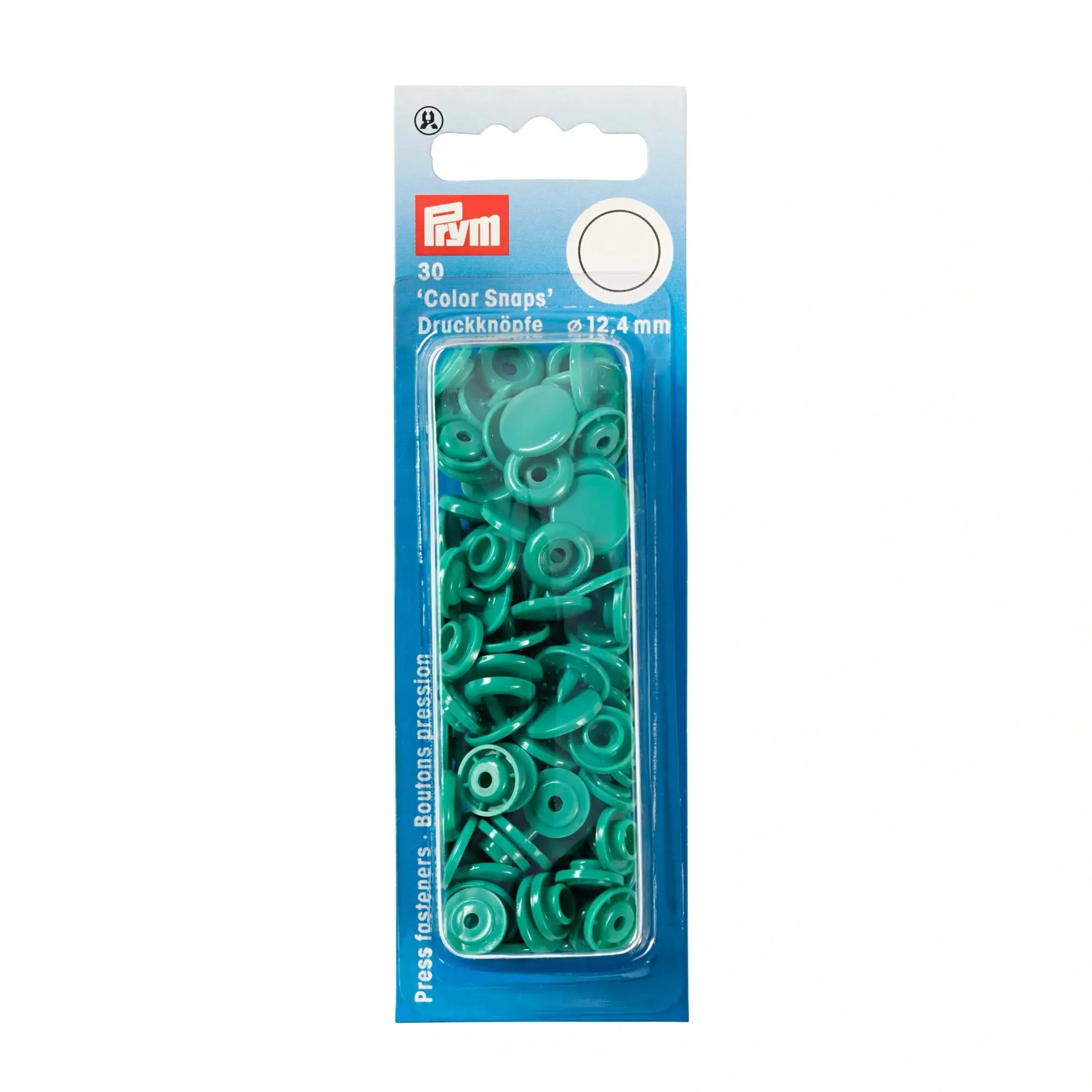 Color Snaps, round, 12.4 mm, 30 pcs, Green