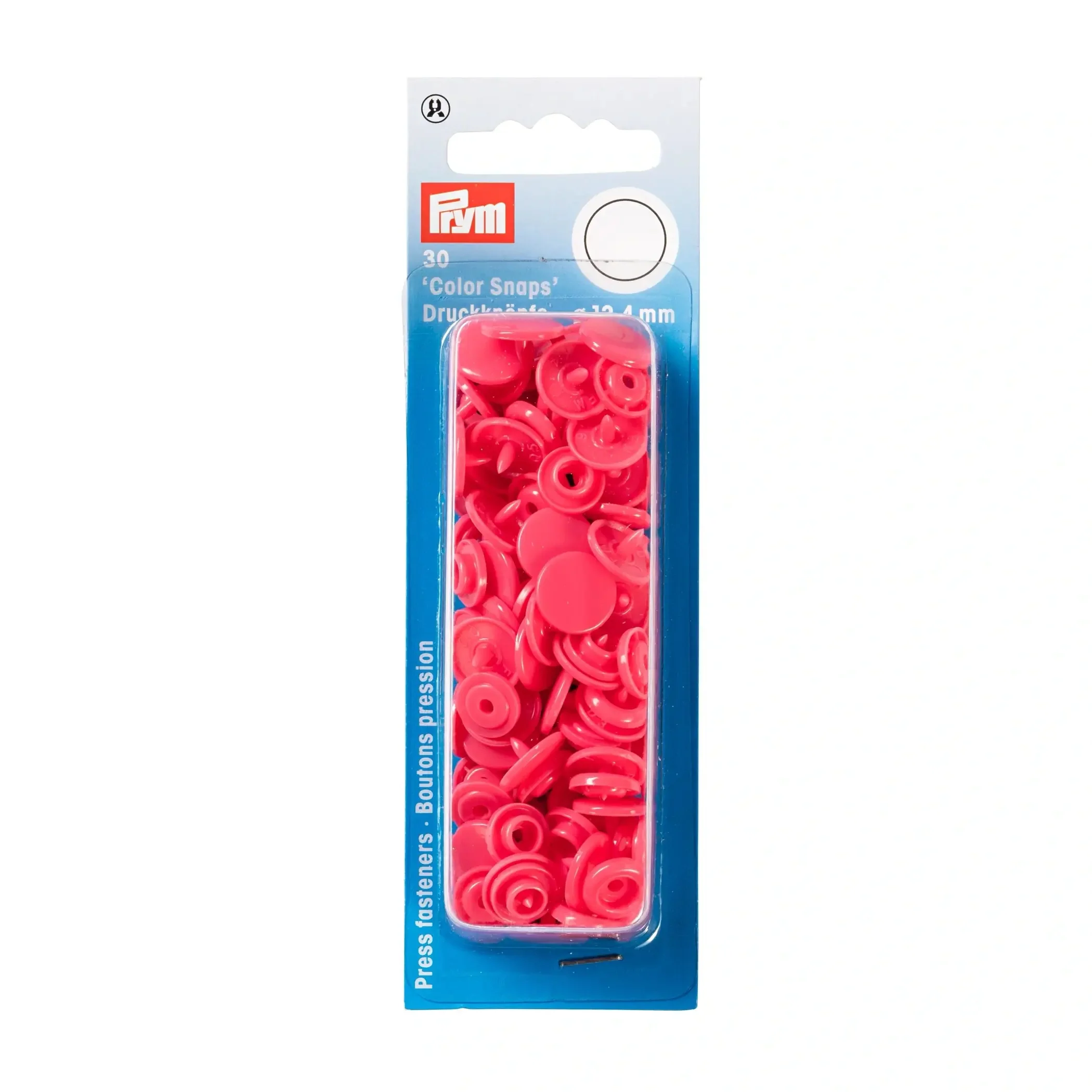 Color Snaps, round, 12.4 mm, 30 pcs, Raspberry Pink